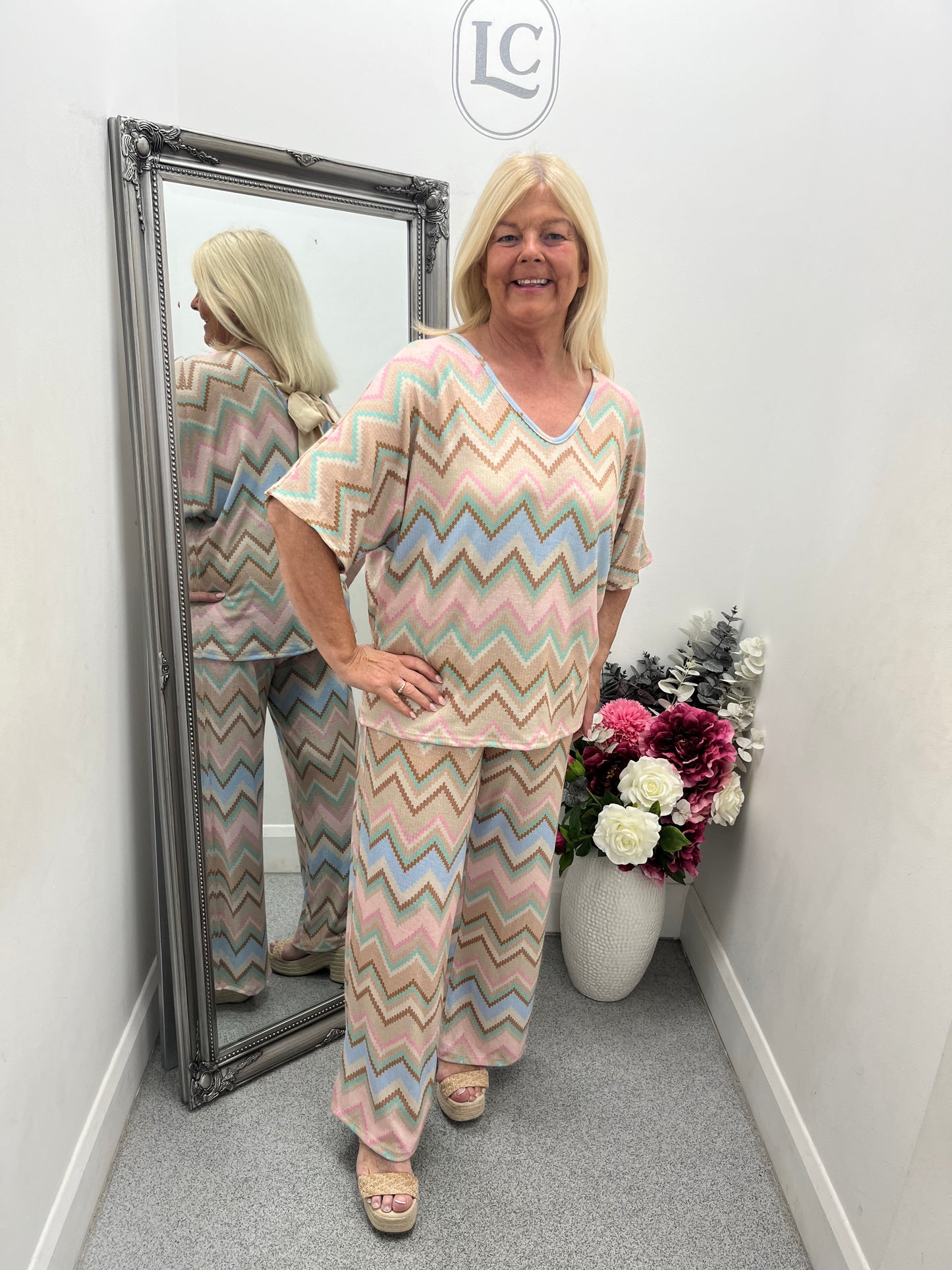 Zig Zag Top and Trouser Co Ord in 6 colours
