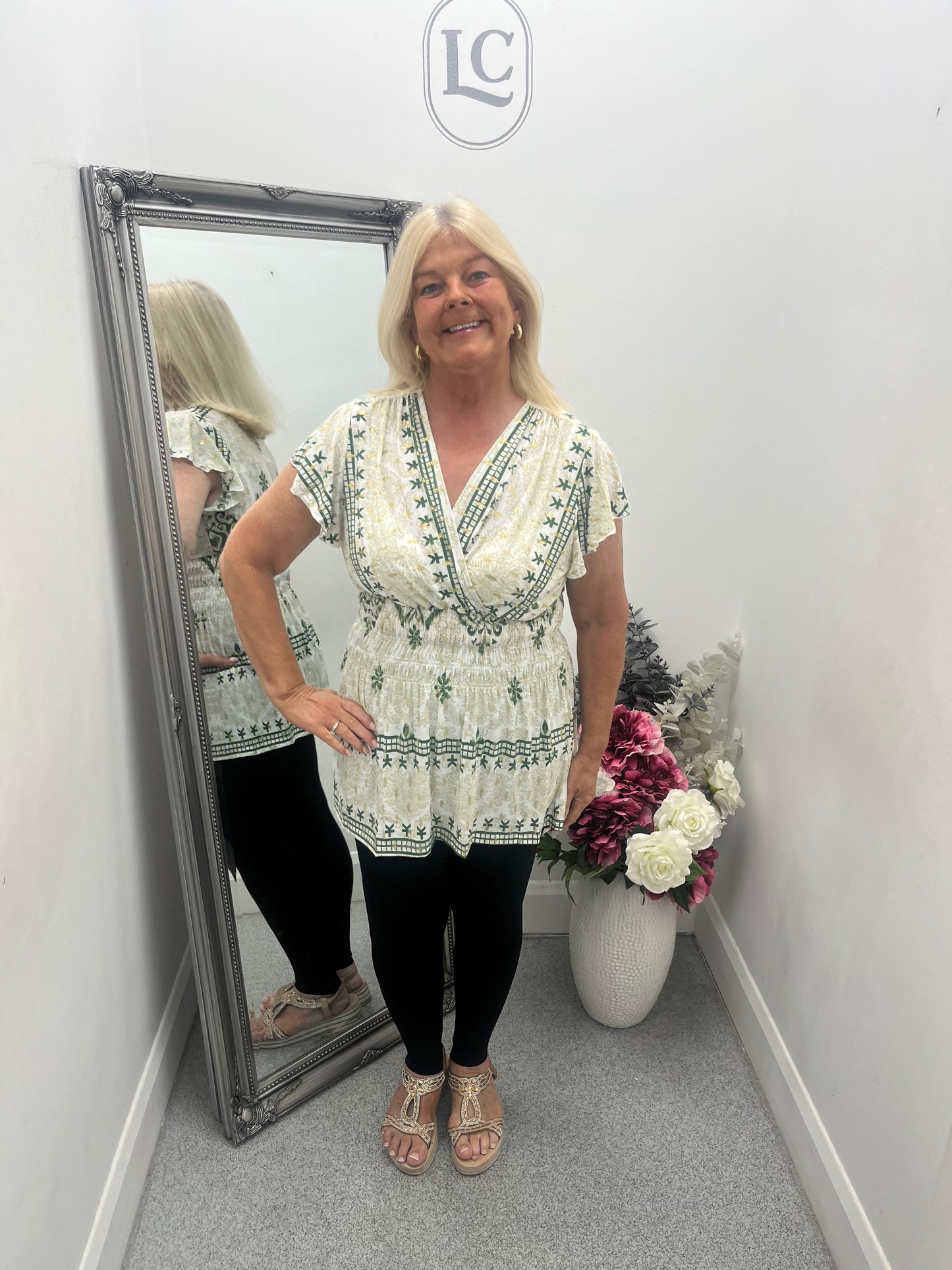 Border Print Top