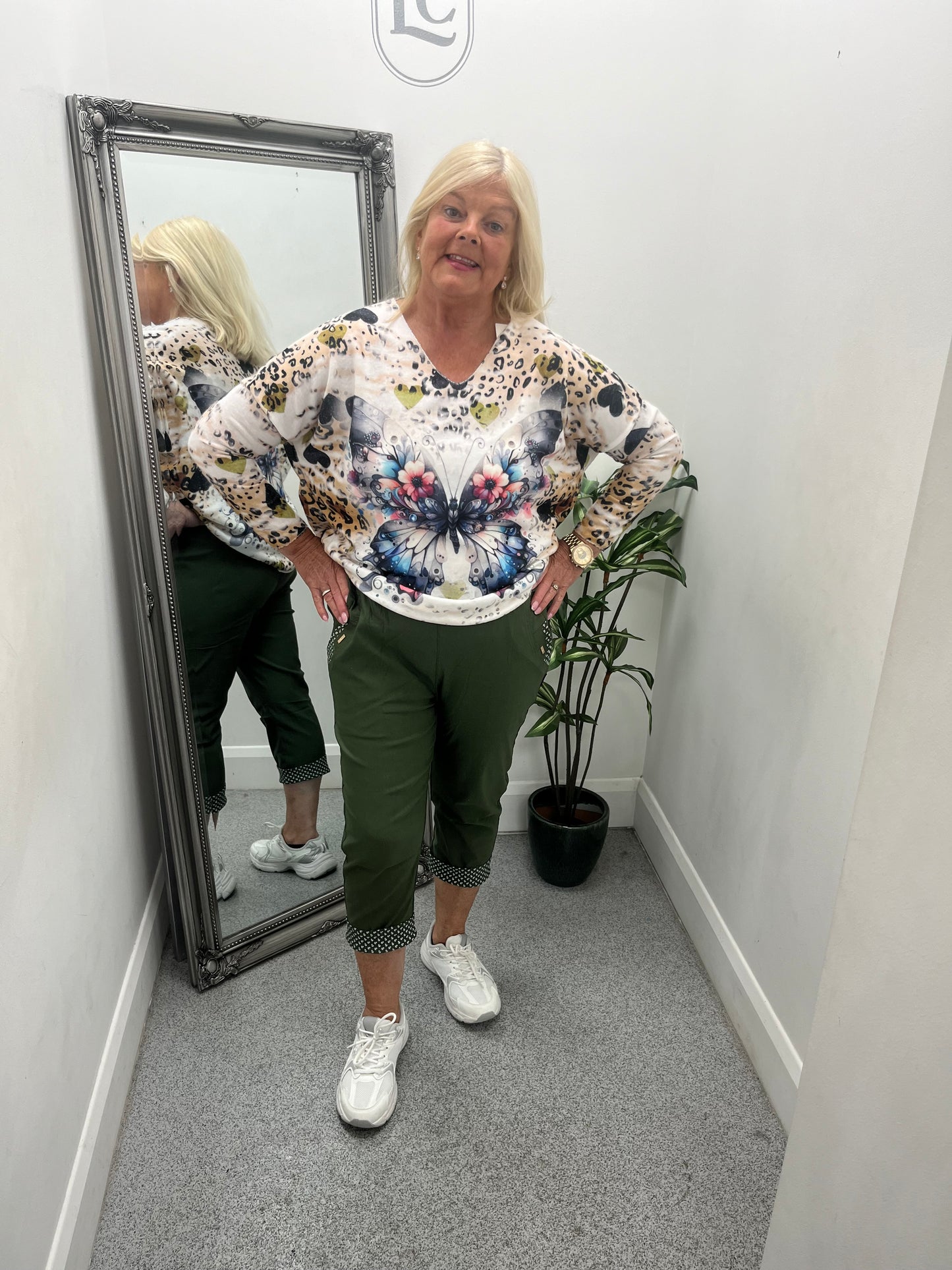 3/4 Trousers with printed Turn Up in 9 colours