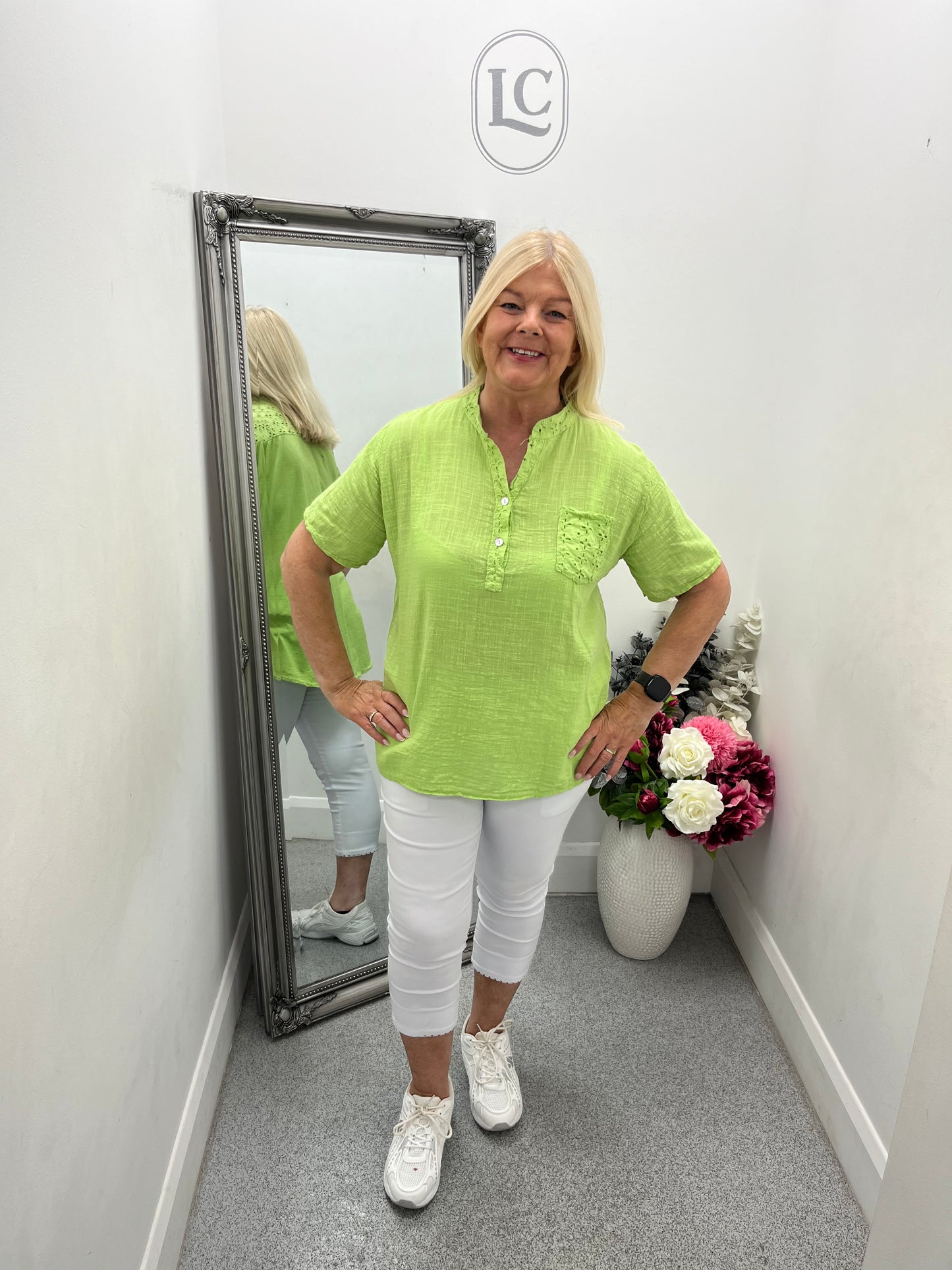 Rose Lace Shoulder Top in 6 colours