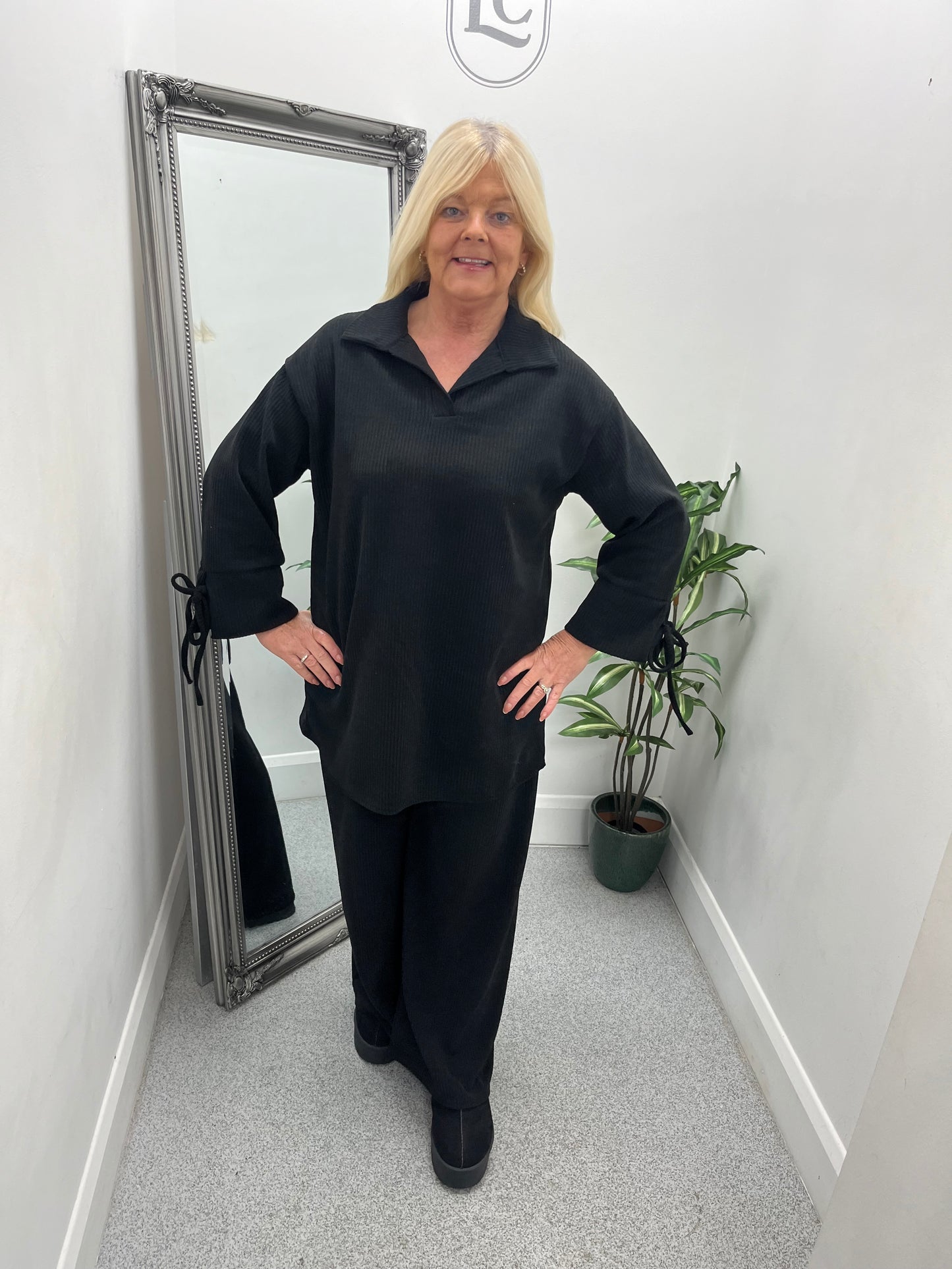 Oversize Rib Collar Co Ord