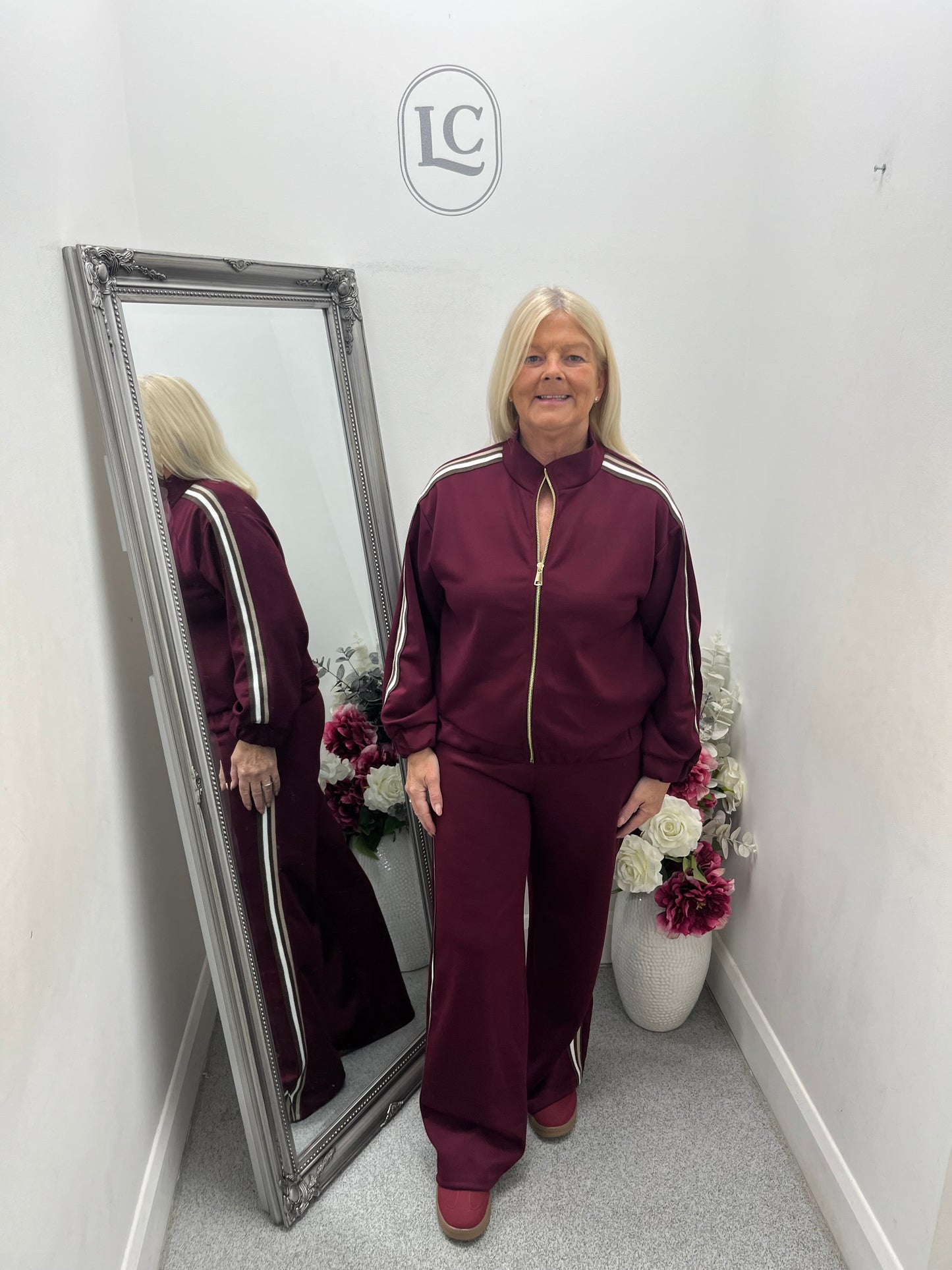 Side Stripe Zip Tracksuit