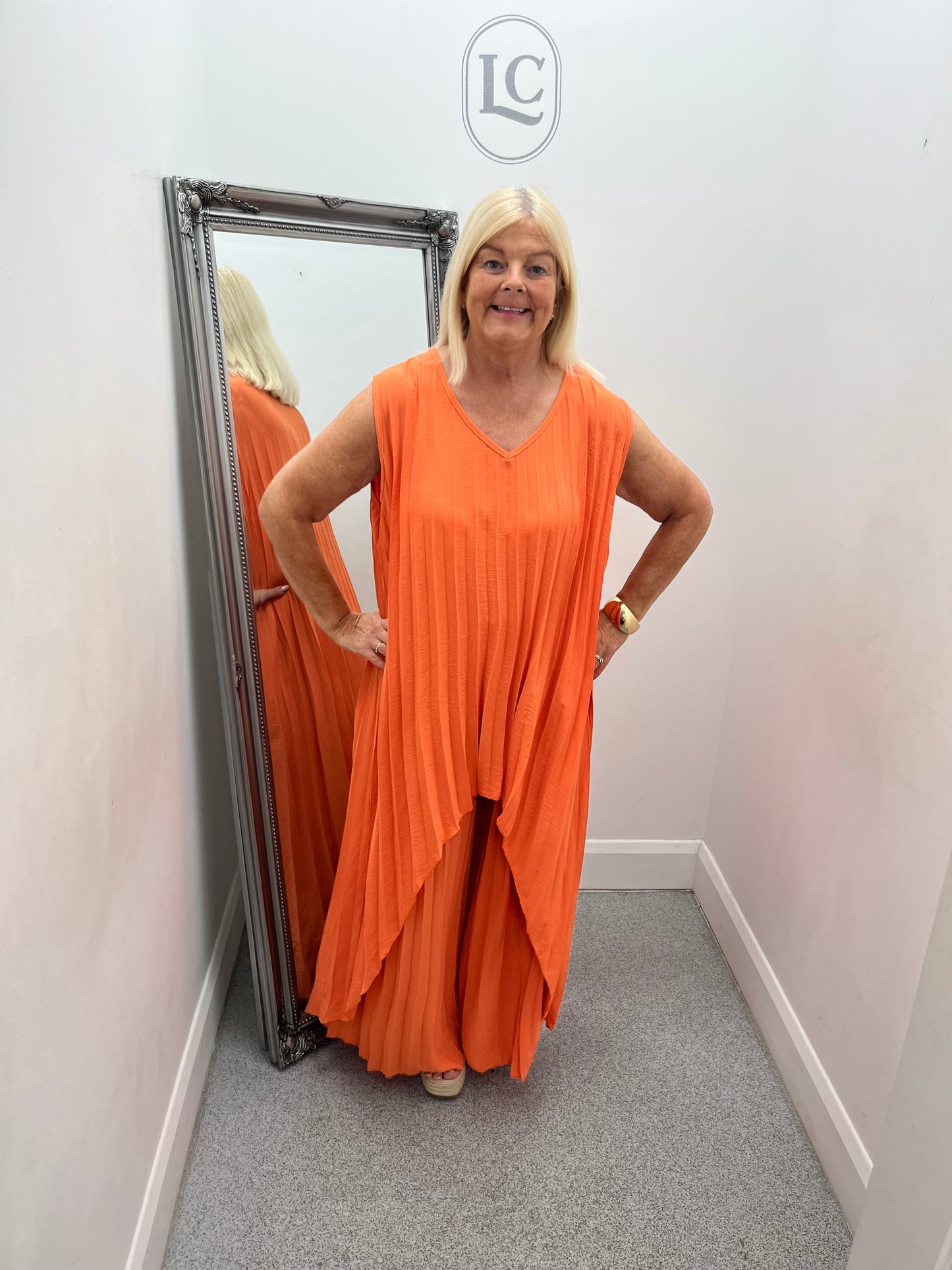 Grace Plus Size Pleated Trouser Set in 6 colours