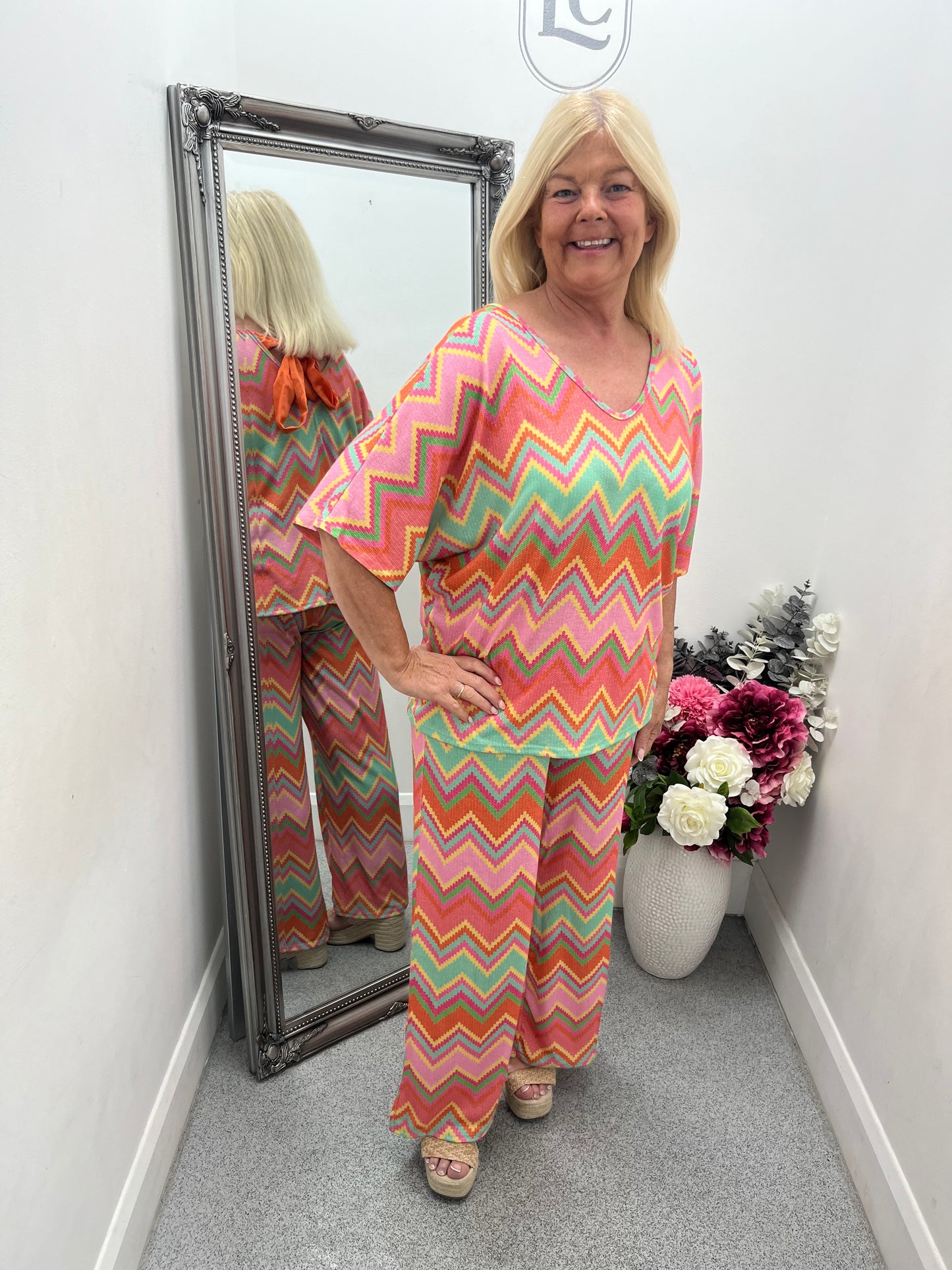 Zig Zag Top and Trouser Co Ord in 6 colours