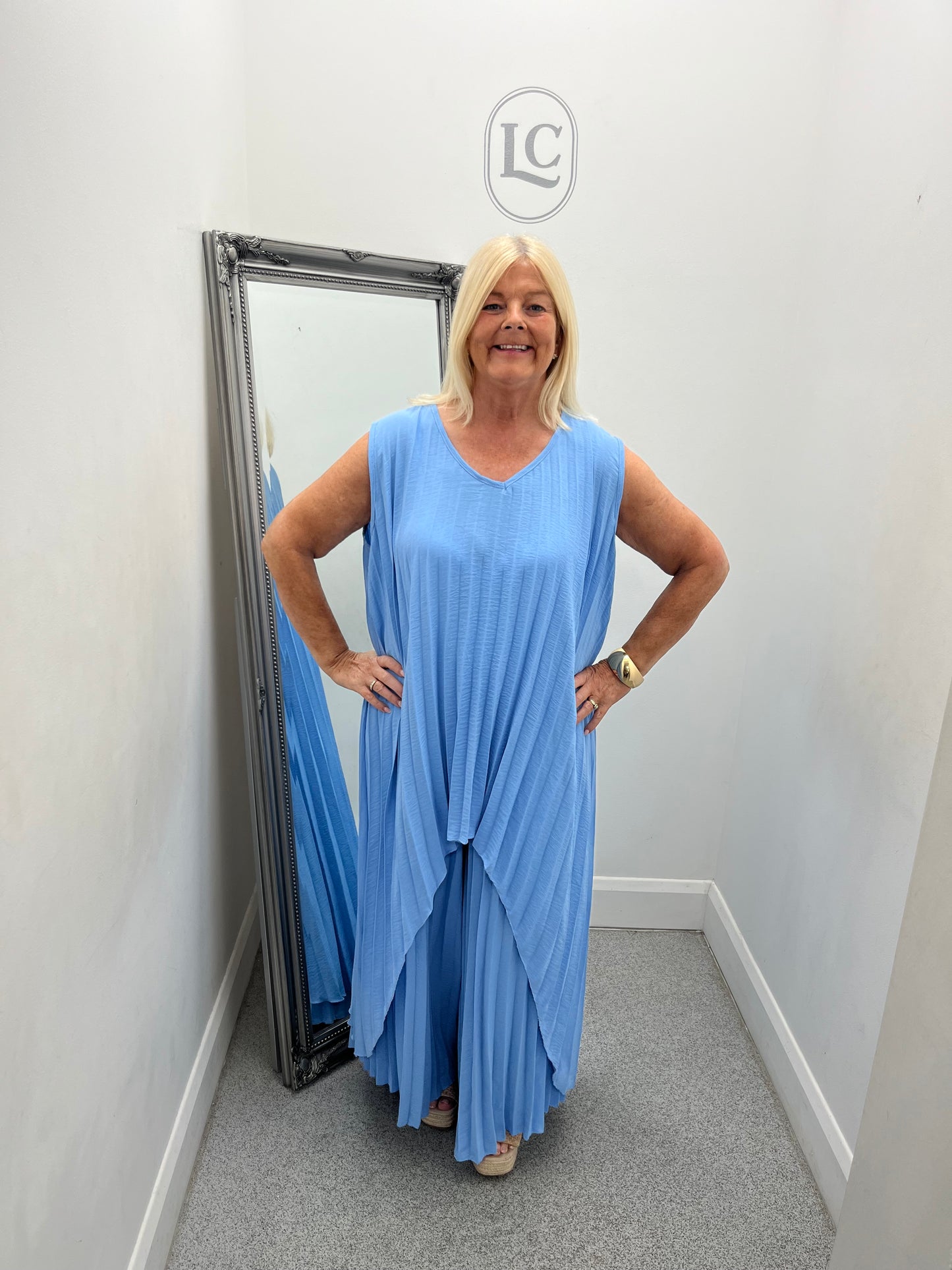 Grace Plus Size Pleated Trouser Set in 6 colours