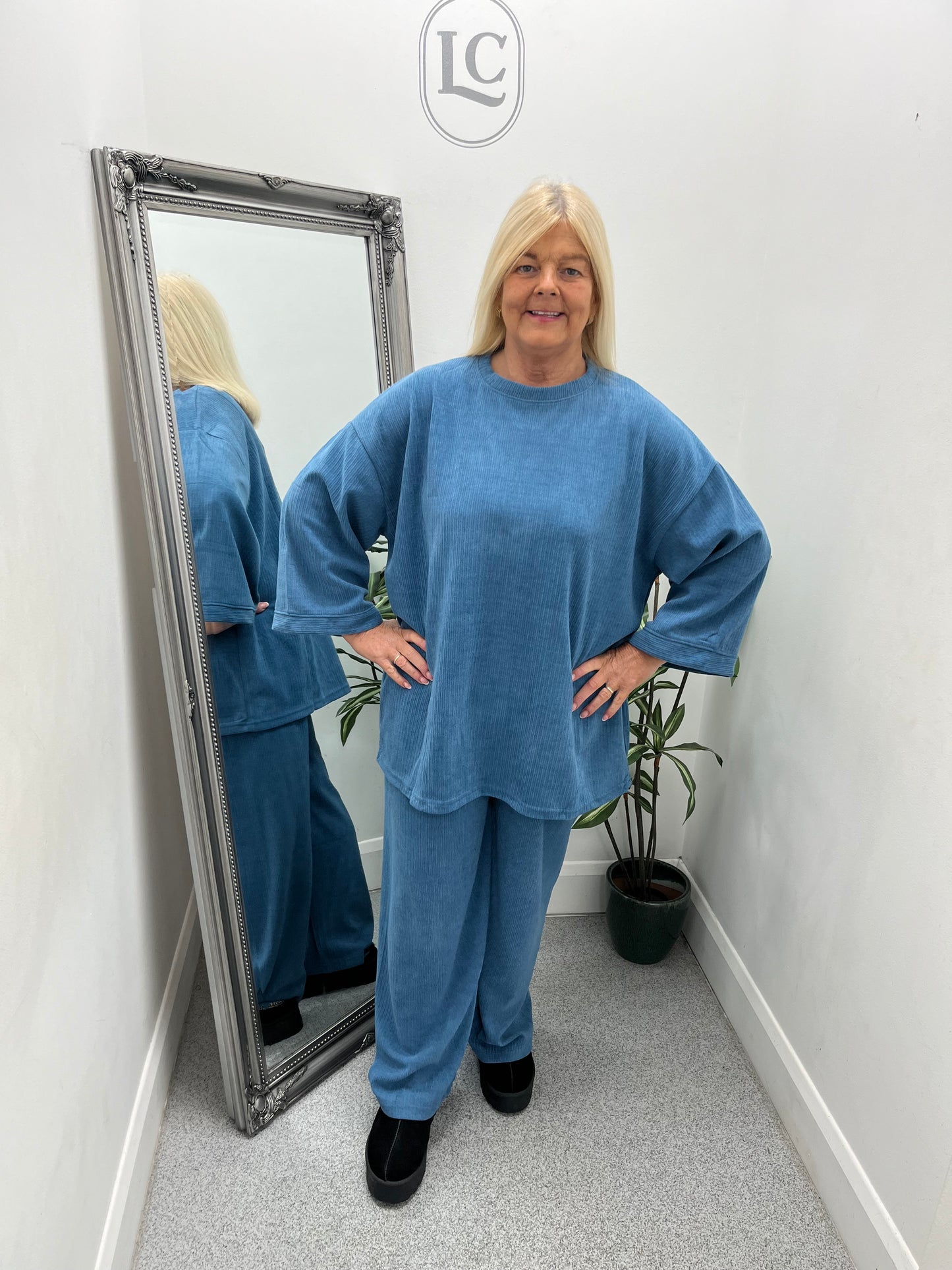 Oversize Rib Cord Trouser Set