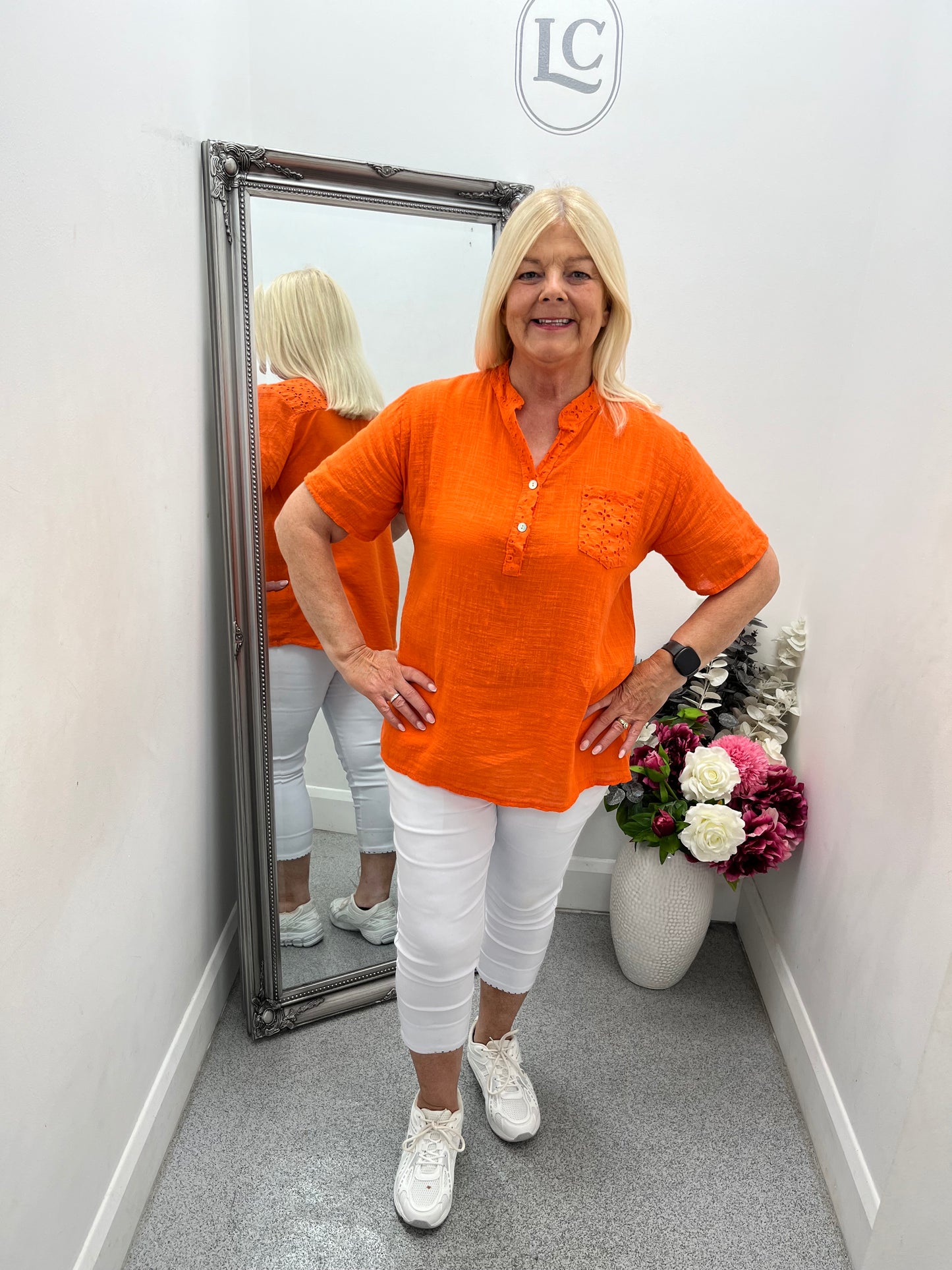 Rose Lace Shoulder Top in 6 colours