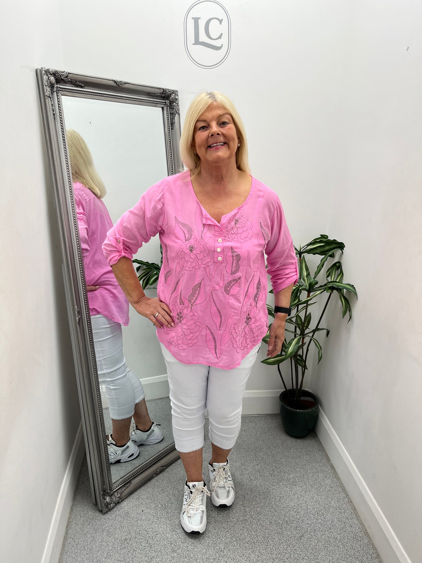 Embroidered Front Twin Set
