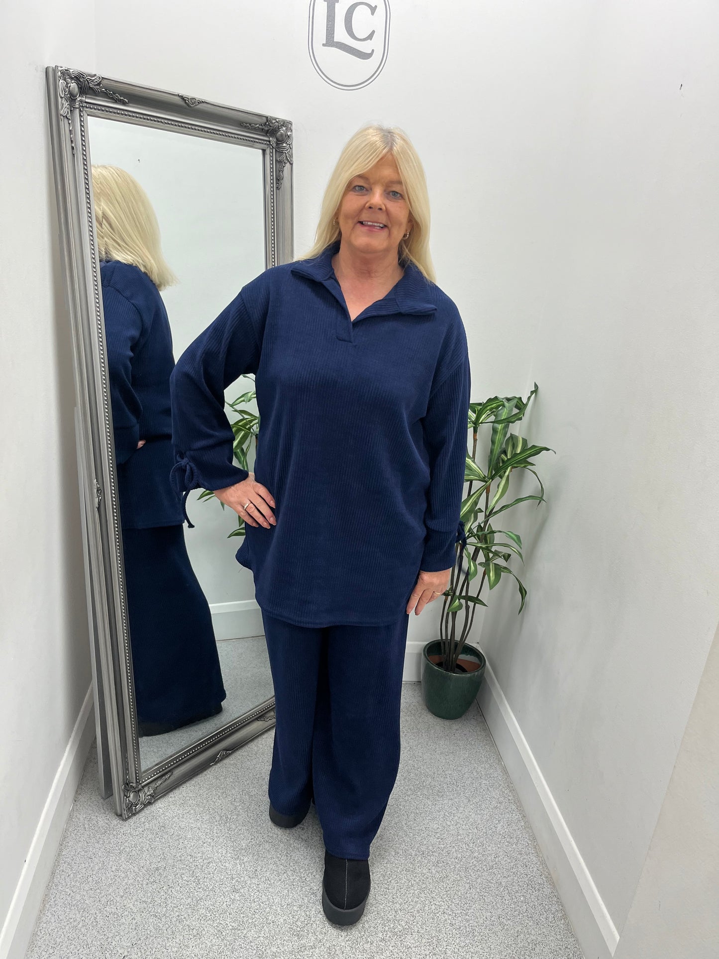 Oversize Rib Collar Co Ord