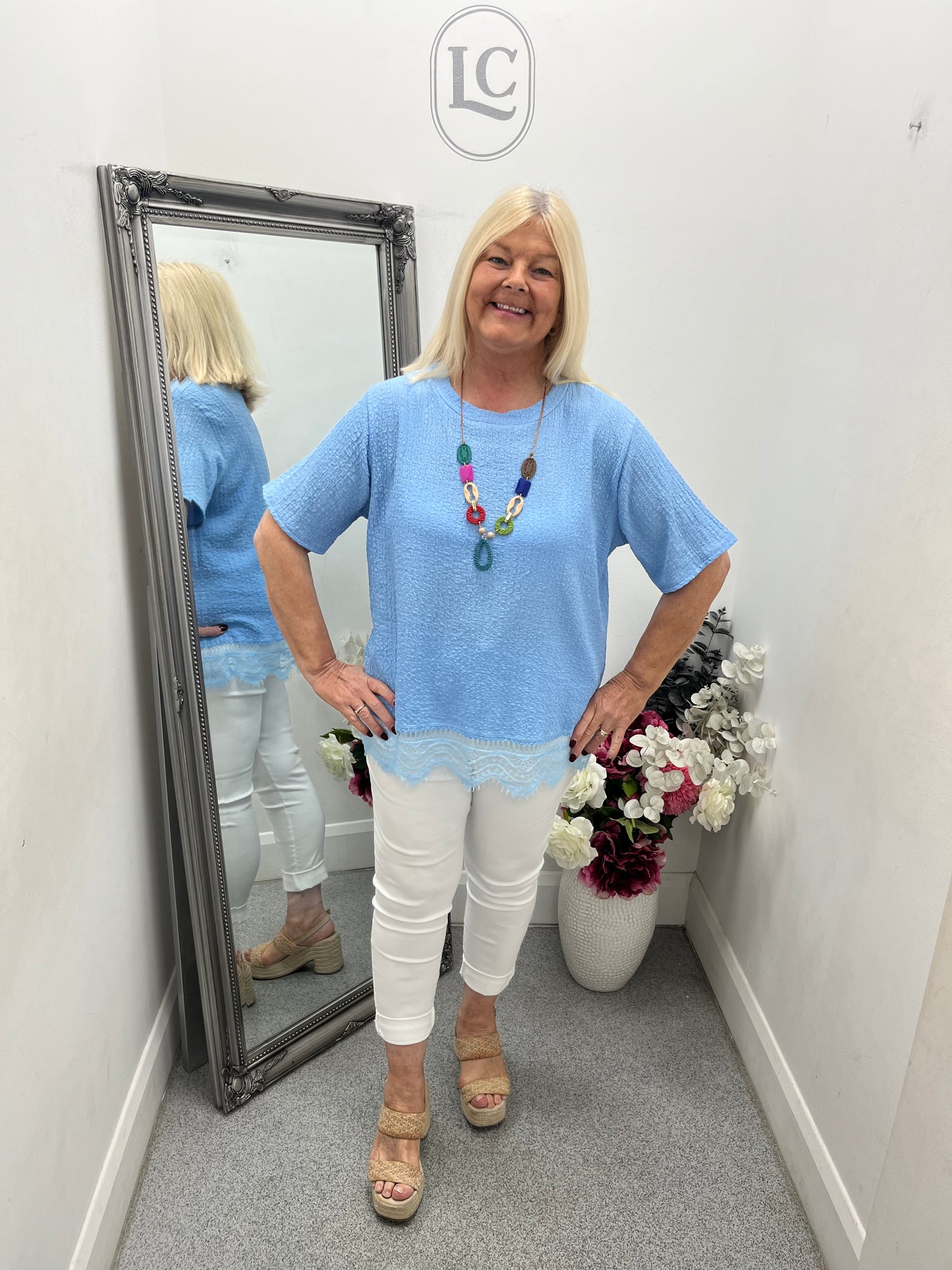 Lace Trim Top in 8 colours