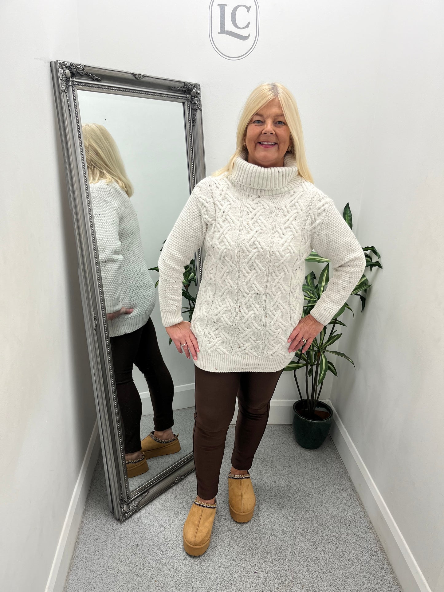Cowl Neck Cable Jumper 3 colours