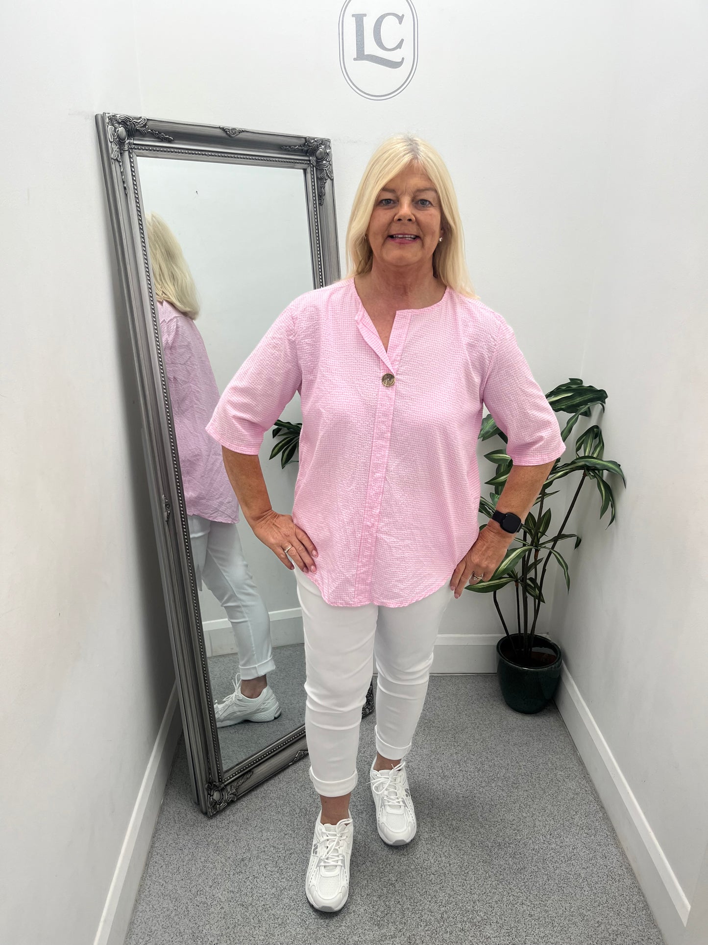 Gingham Button Front Shirt in 6 colours