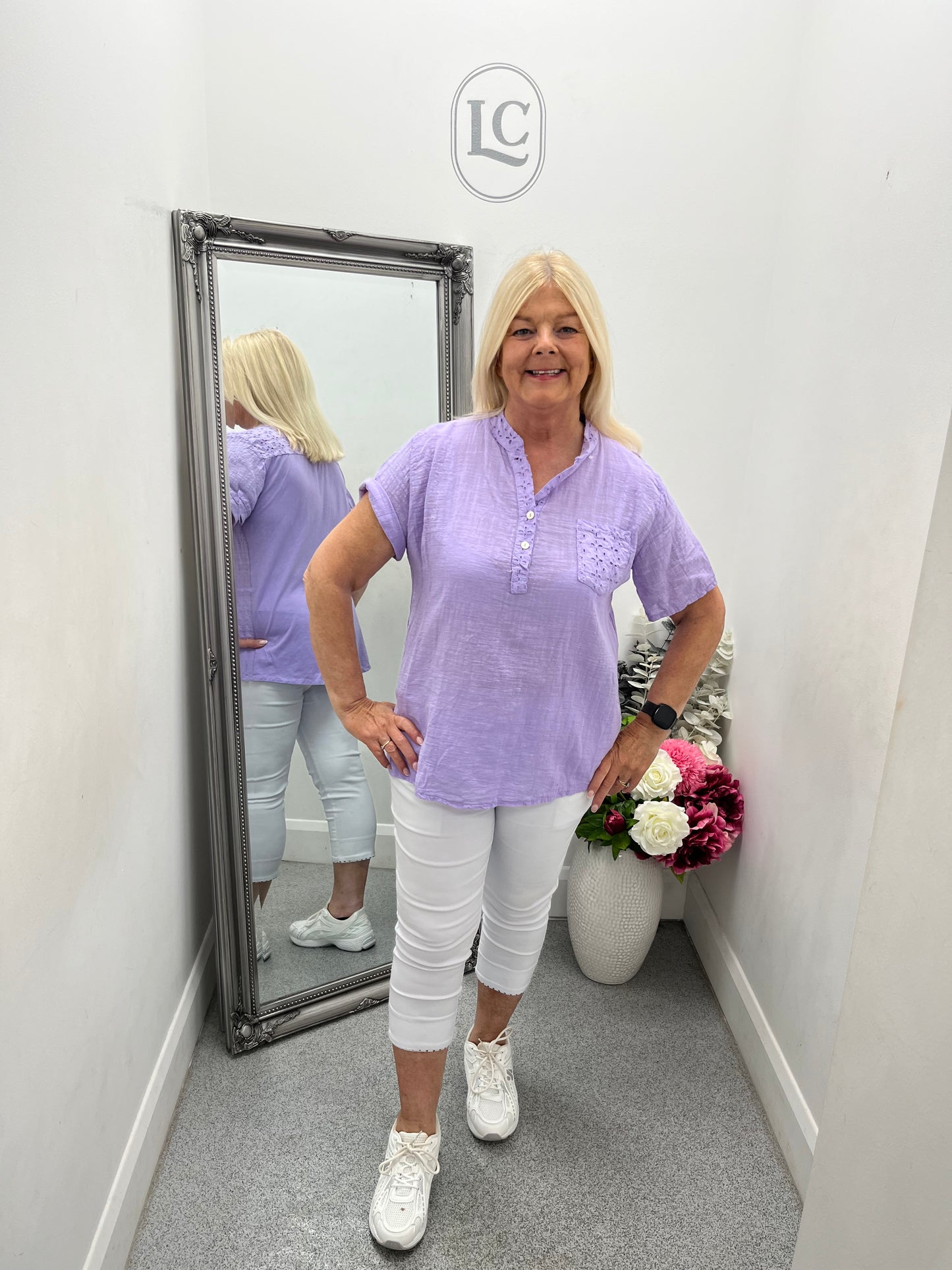 Rose Lace Shoulder Top in 6 colours