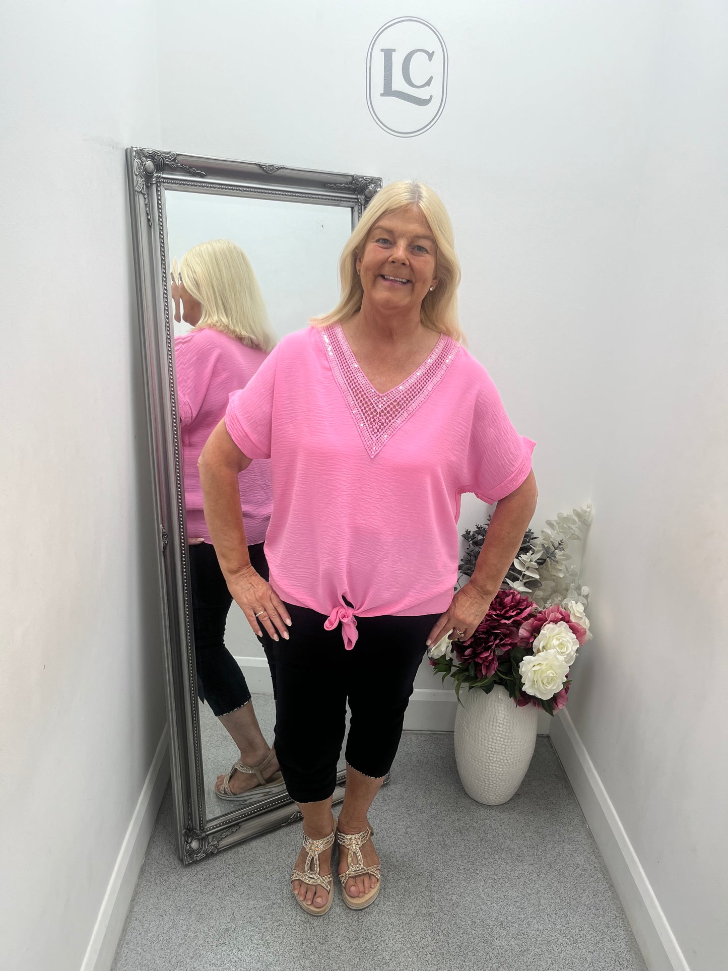 Sequins V Neck Top in 9 colours
