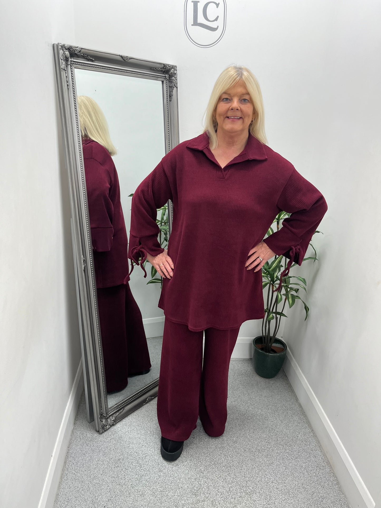 Oversize Rib Collar Co Ord