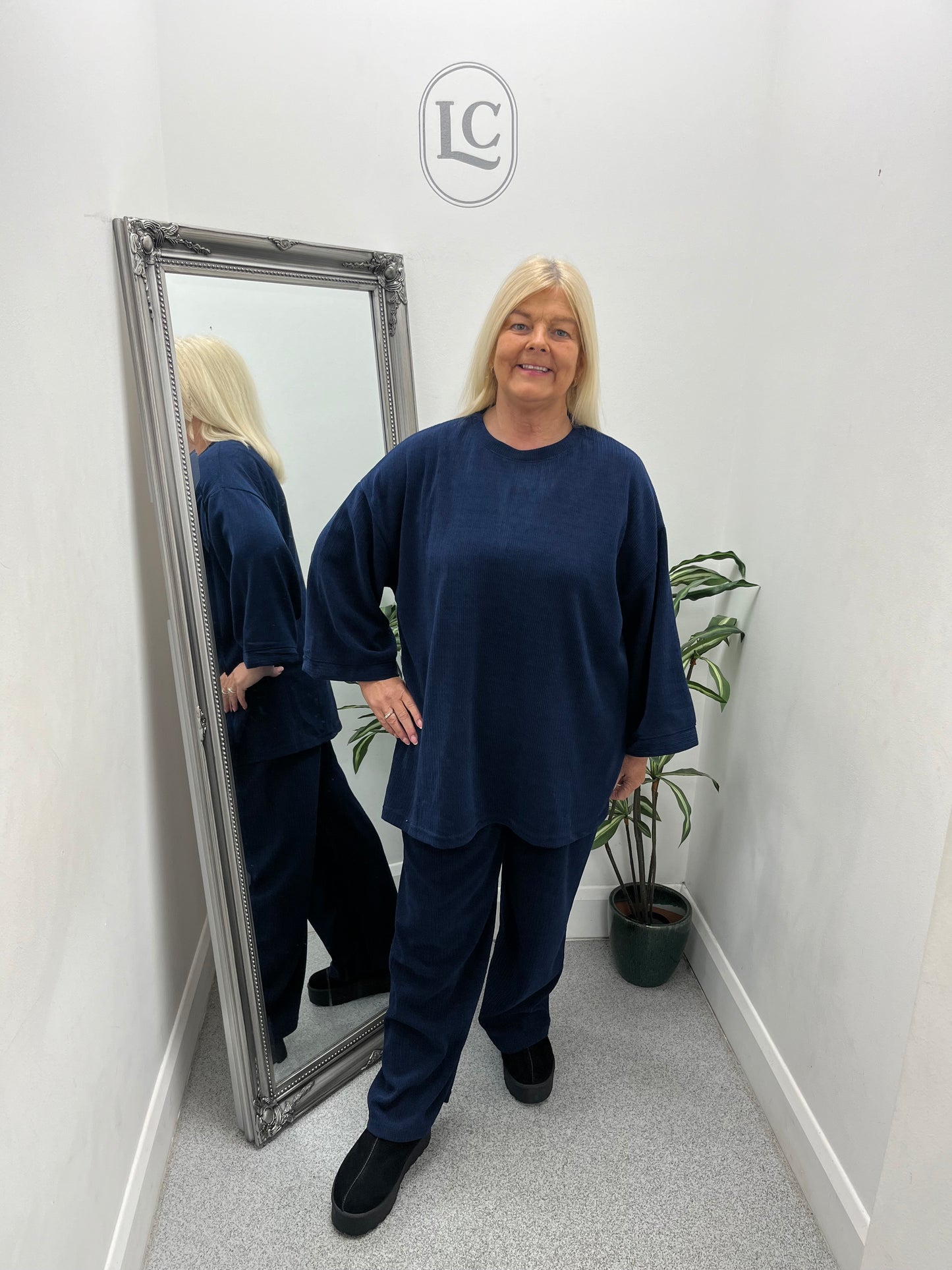 Oversize Rib Cord Trouser Set