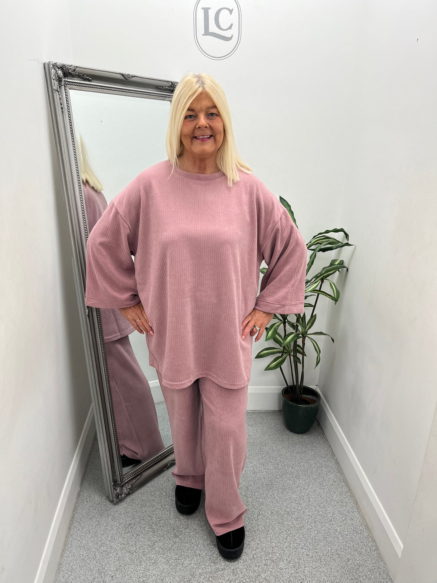 Oversize Rib Cord Trouser Set