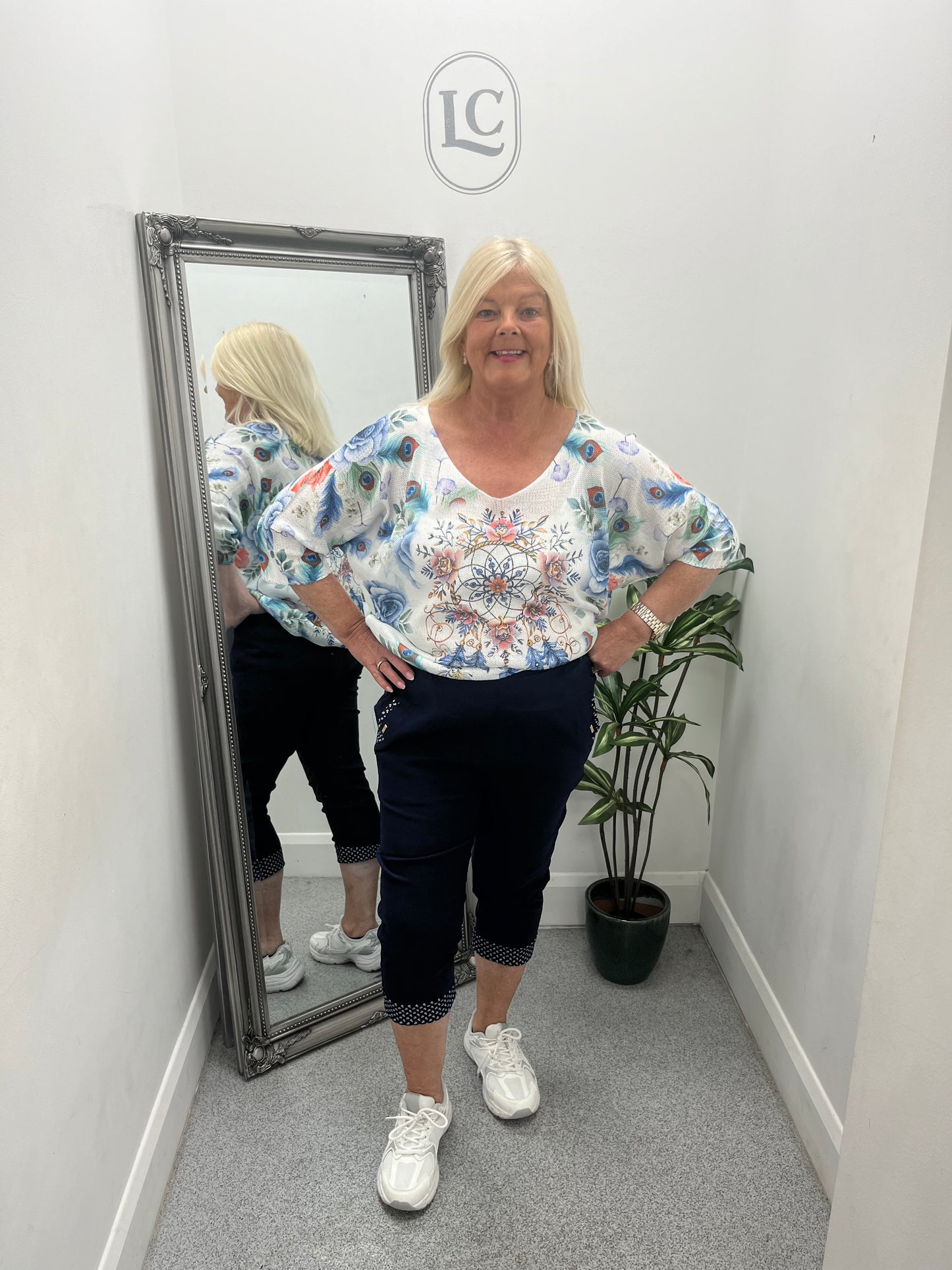 3/4 Trousers with printed Turn Up in 9 colours