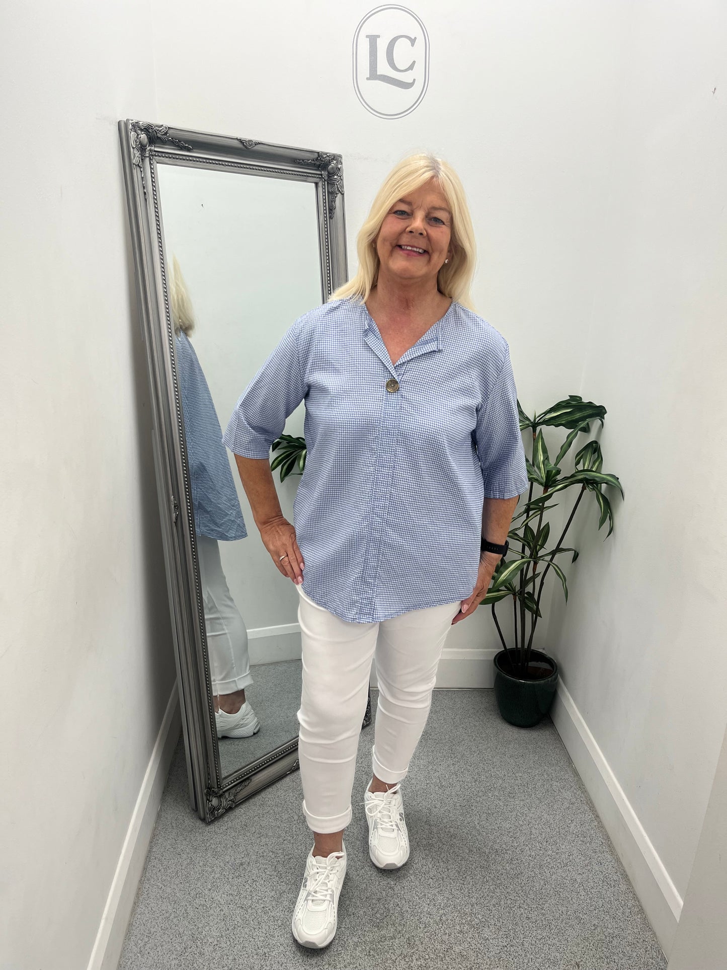 Gingham Button Front Shirt in 6 colours