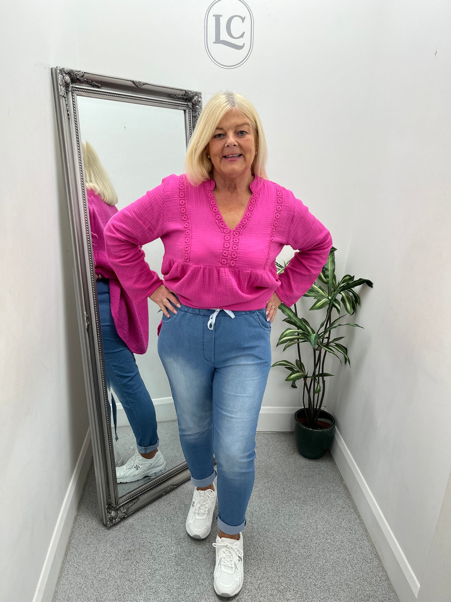 Tie Front Denim Jeans