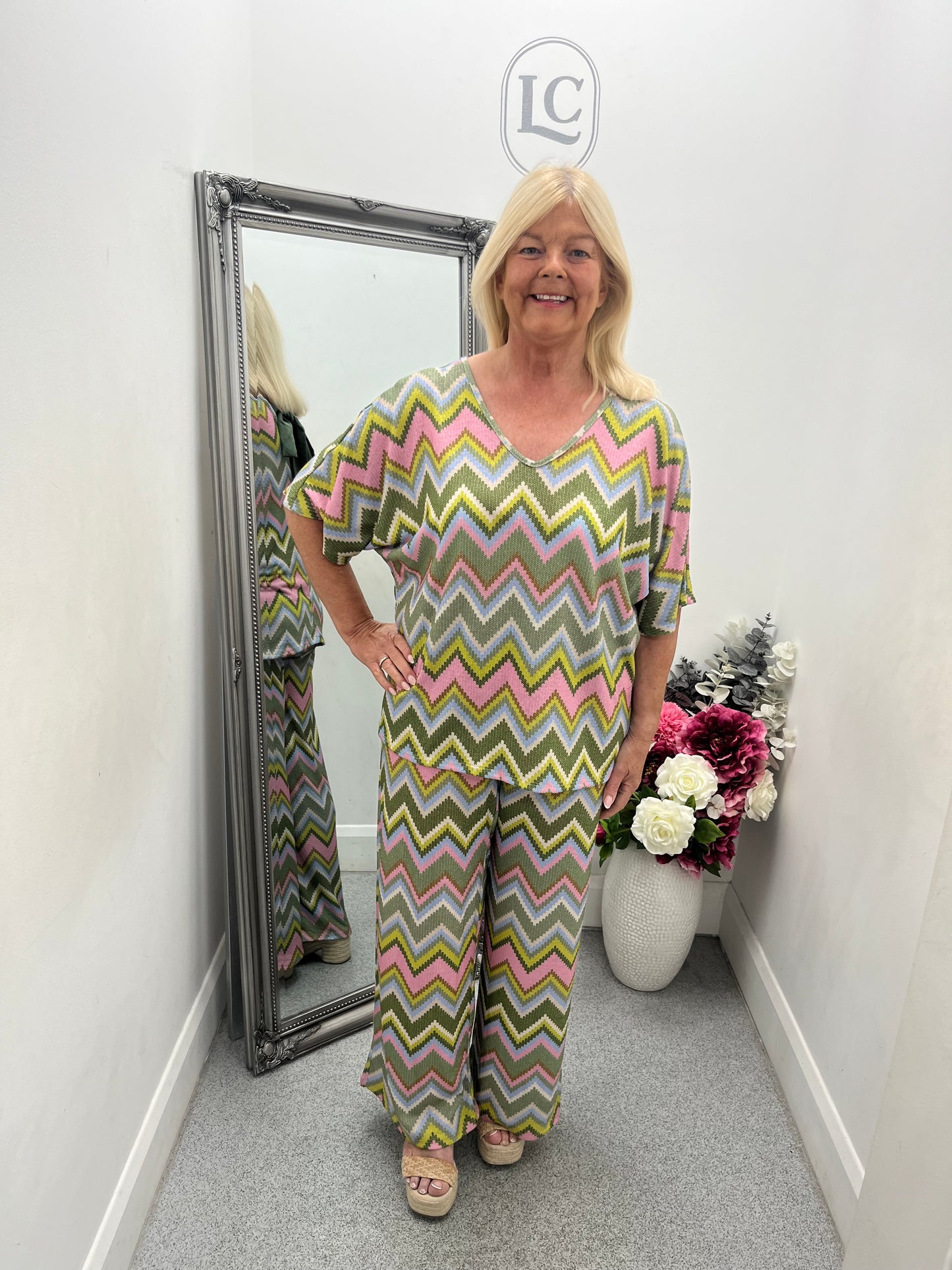 Zig Zag Top and Trouser Co Ord in 6 colours