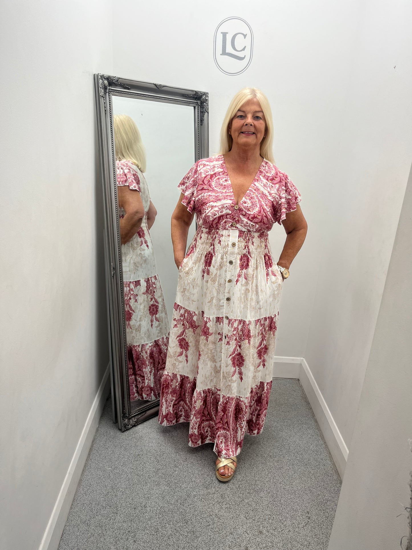 Border Print Maxi Dress in 3 colours