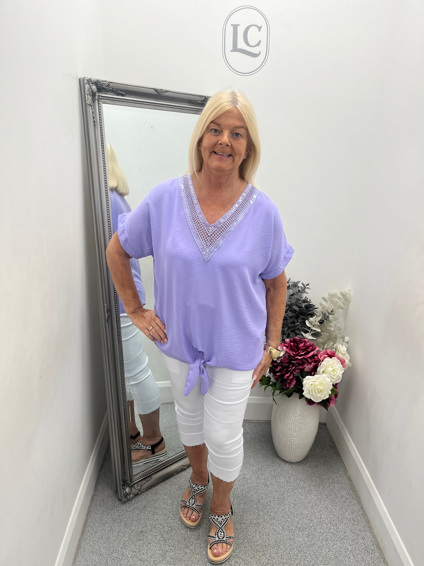 Sequins V Neck Top in 9 colours