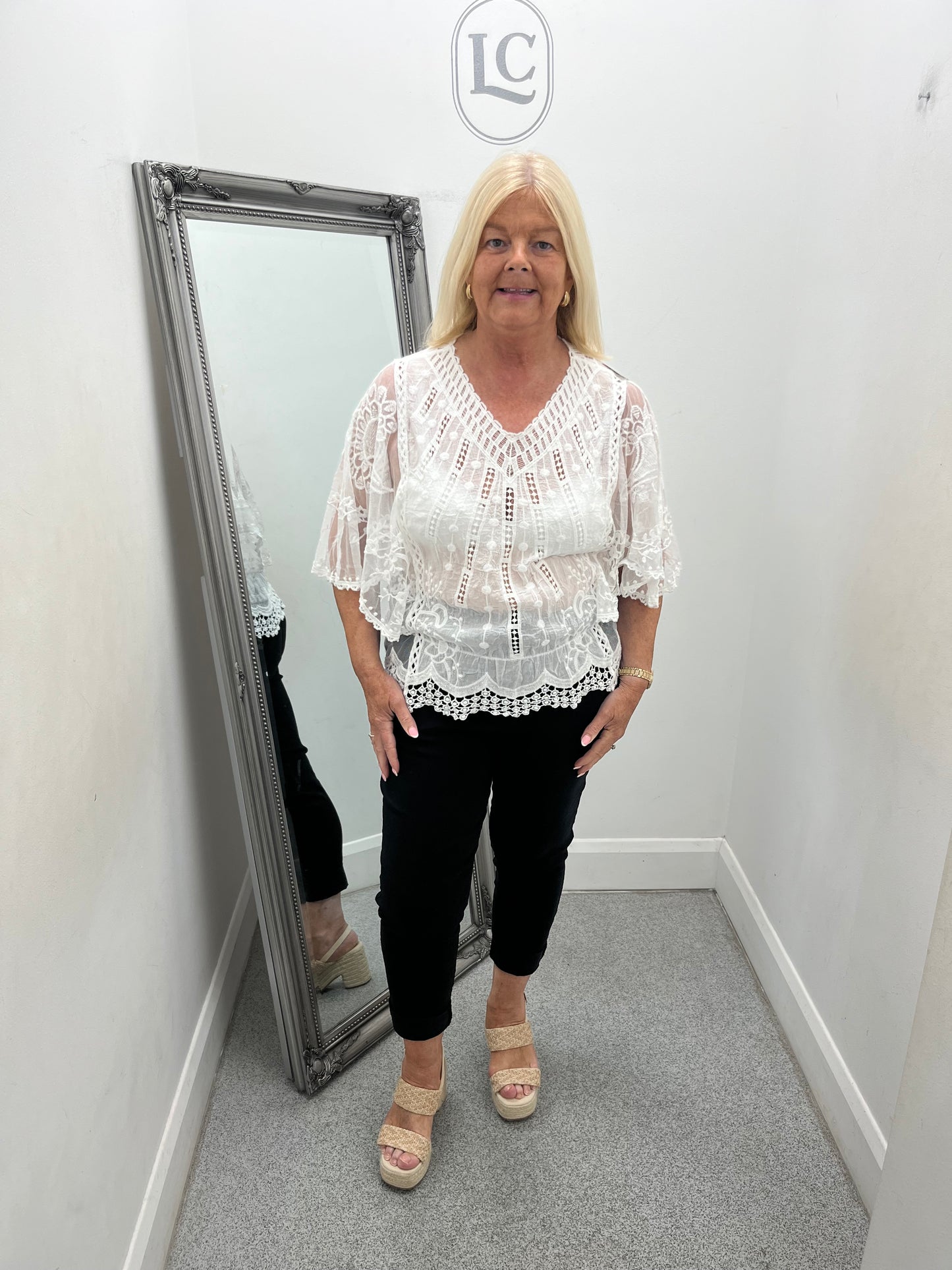 Gia White Lace Top