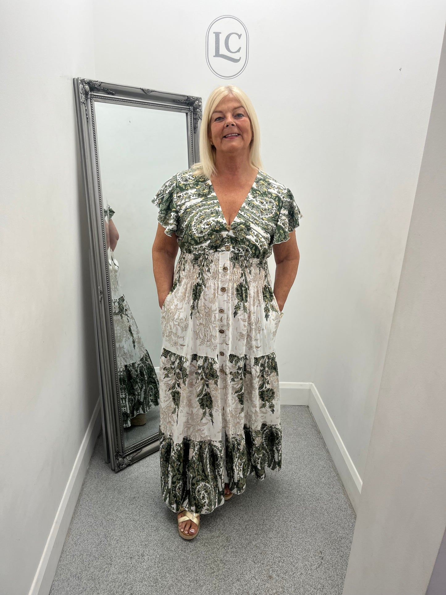 Border Print Maxi Dress in 3 colours
