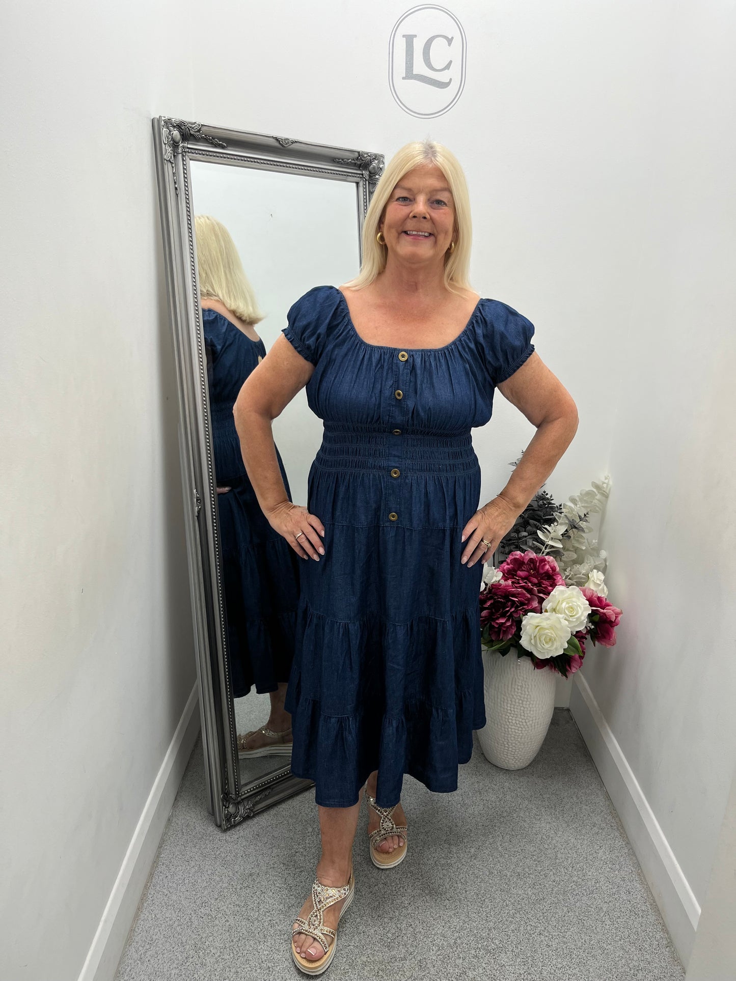 Midi Denim Dress
