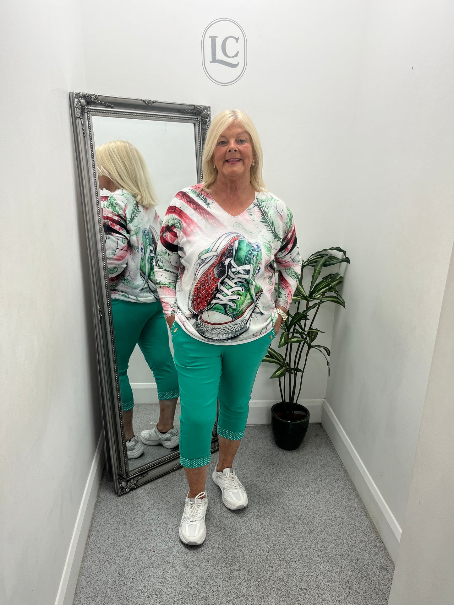 3/4 Trousers with printed Turn Up in 9 colours