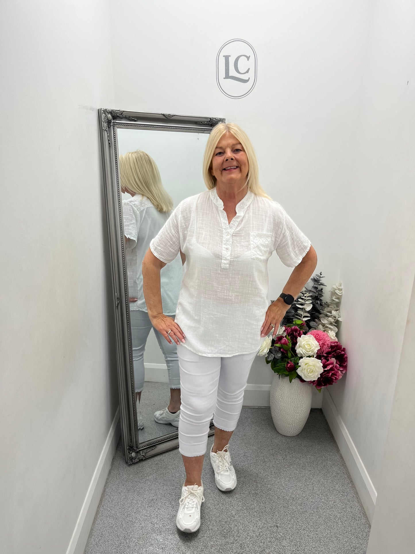 Rose Lace Shoulder Top in 6 colours