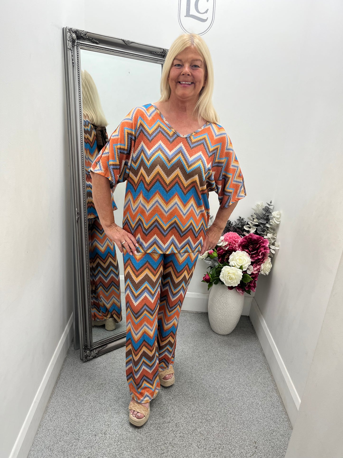 Zig Zag Top and Trouser Co Ord in 6 colours
