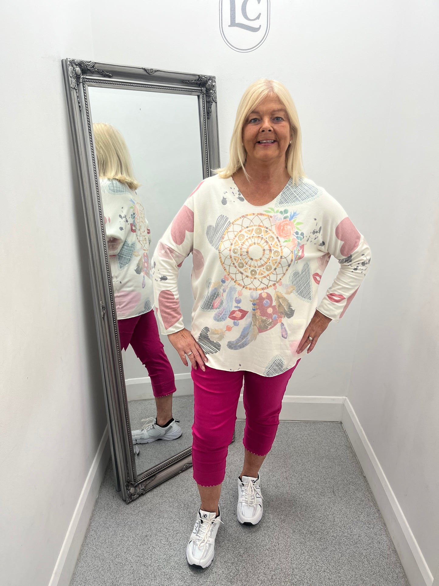3/4 Trousers with printed Turn Up in 9 colours