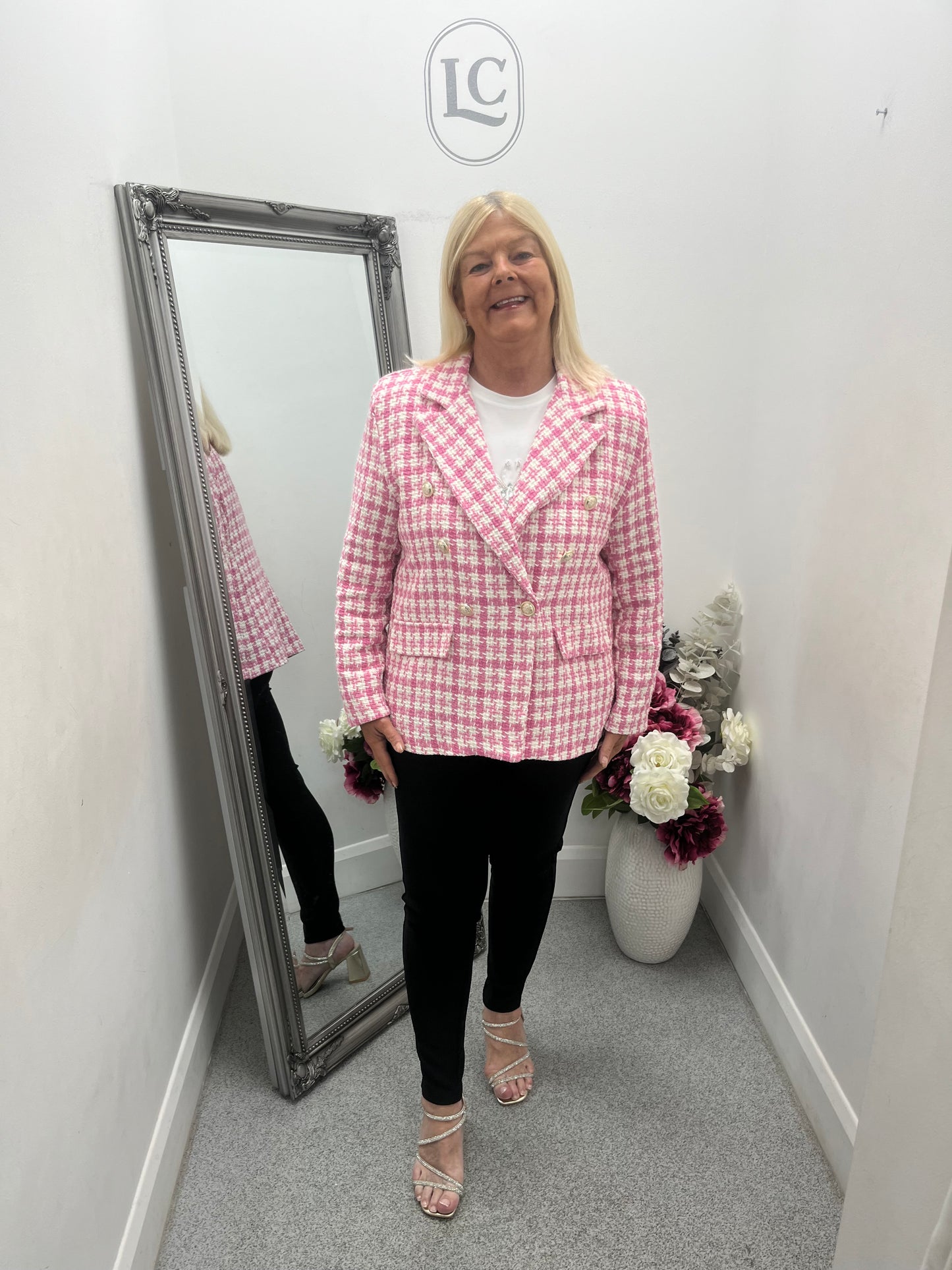 Pink Check Blazer