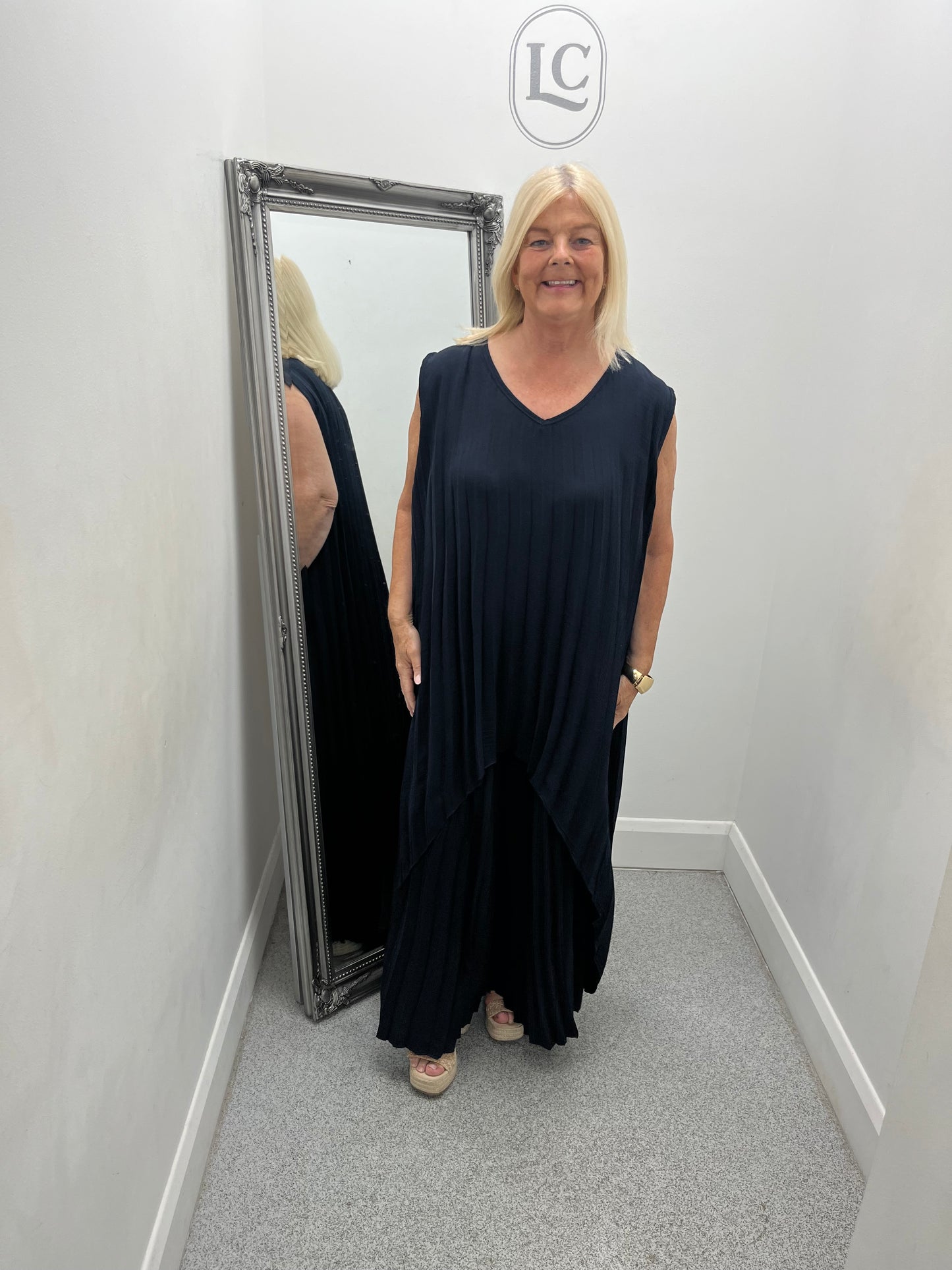 Grace Plus Size Pleated Trouser Set in 6 colours