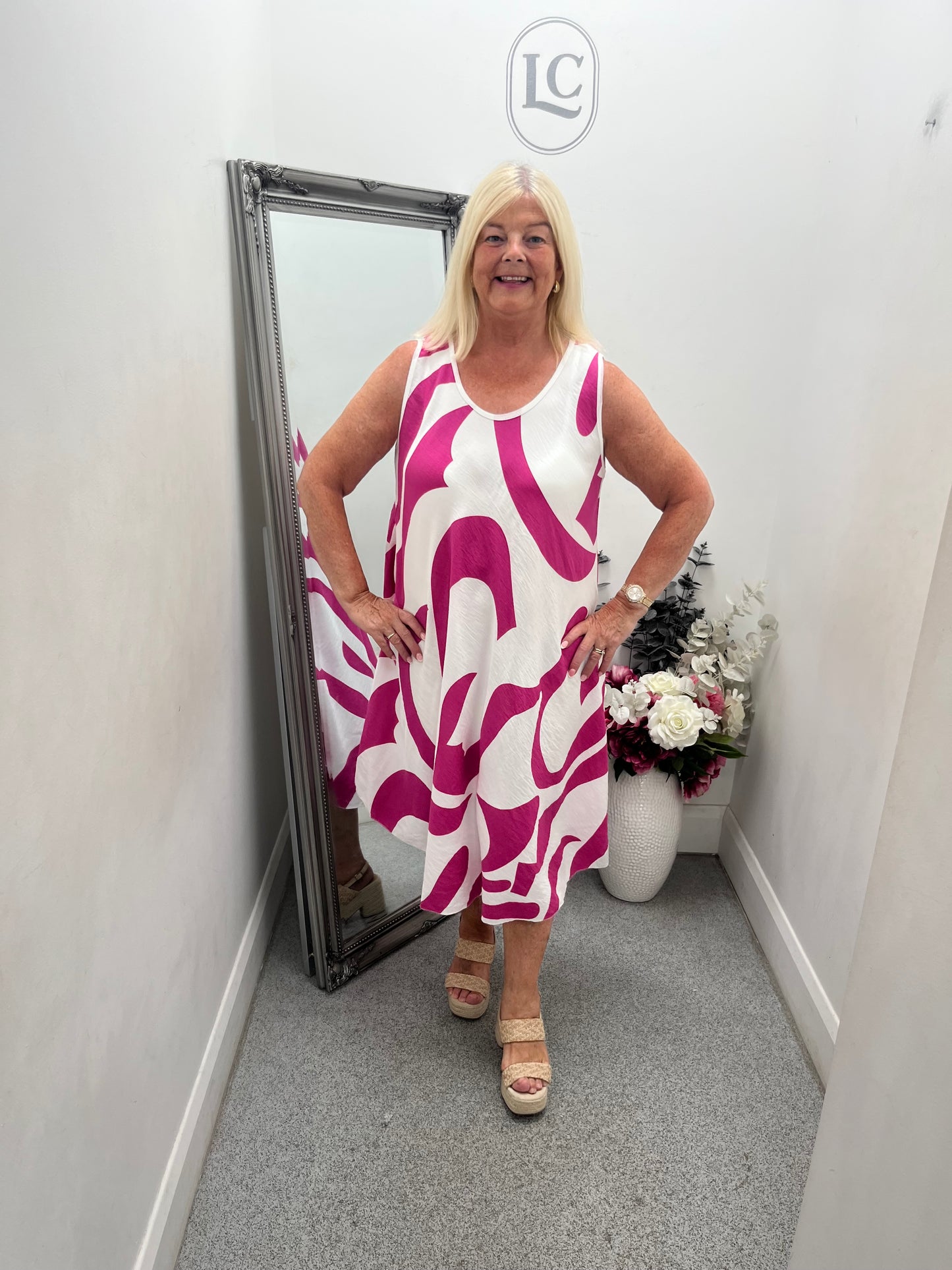 Splash print dress in 7 colours