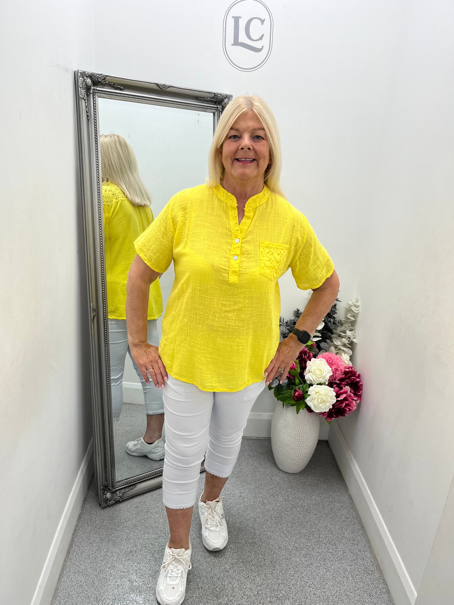Rose Lace Shoulder Top in 6 colours
