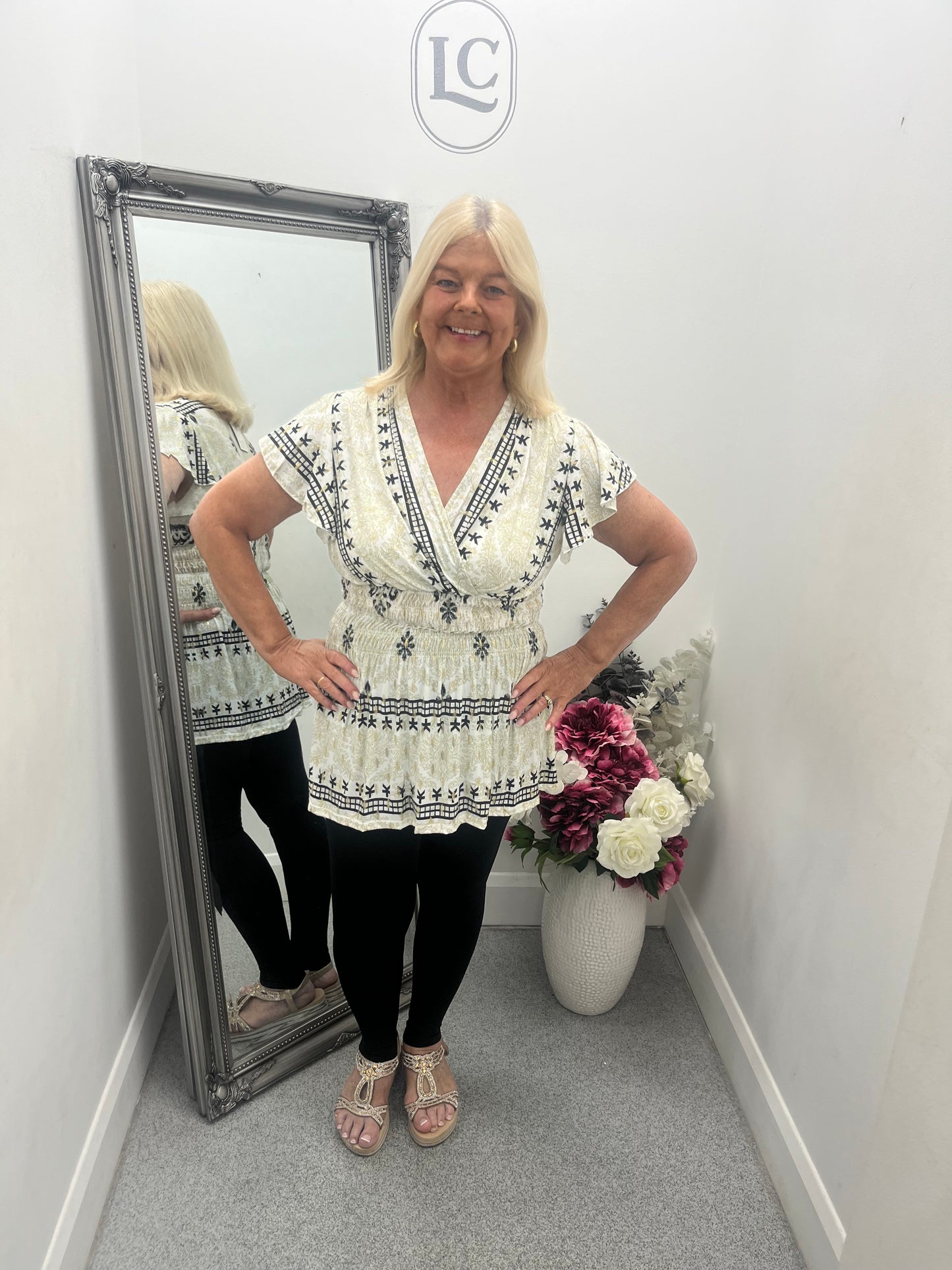 Border Print Top