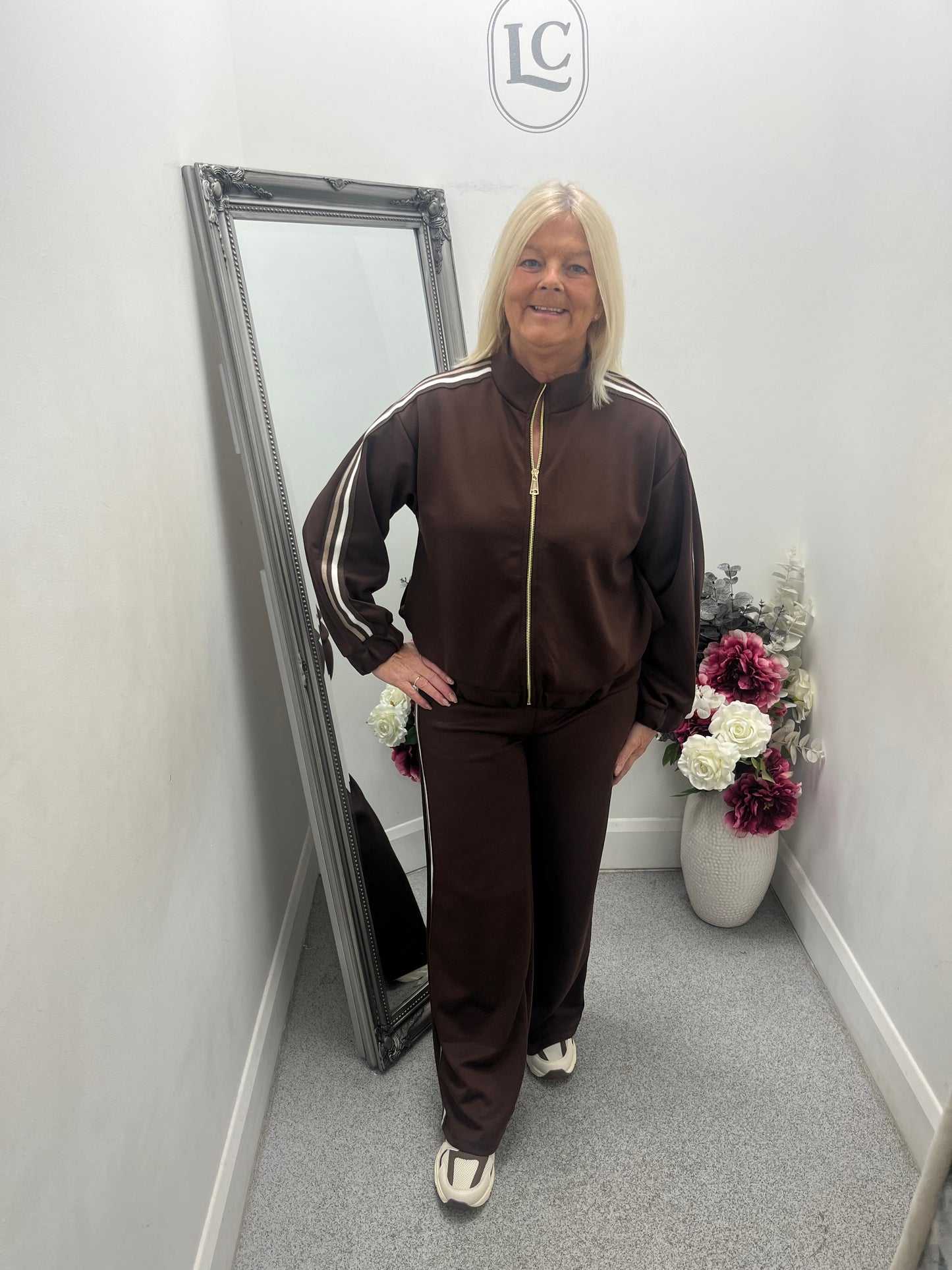 Side Stripe Zip Tracksuit