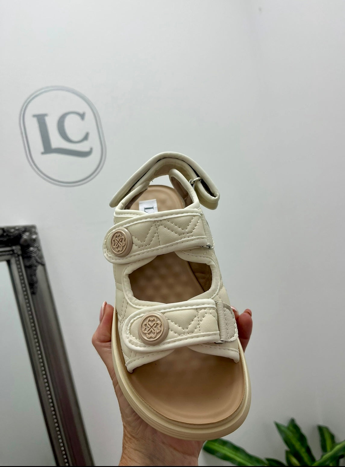 Beige 2 Strap Sandal