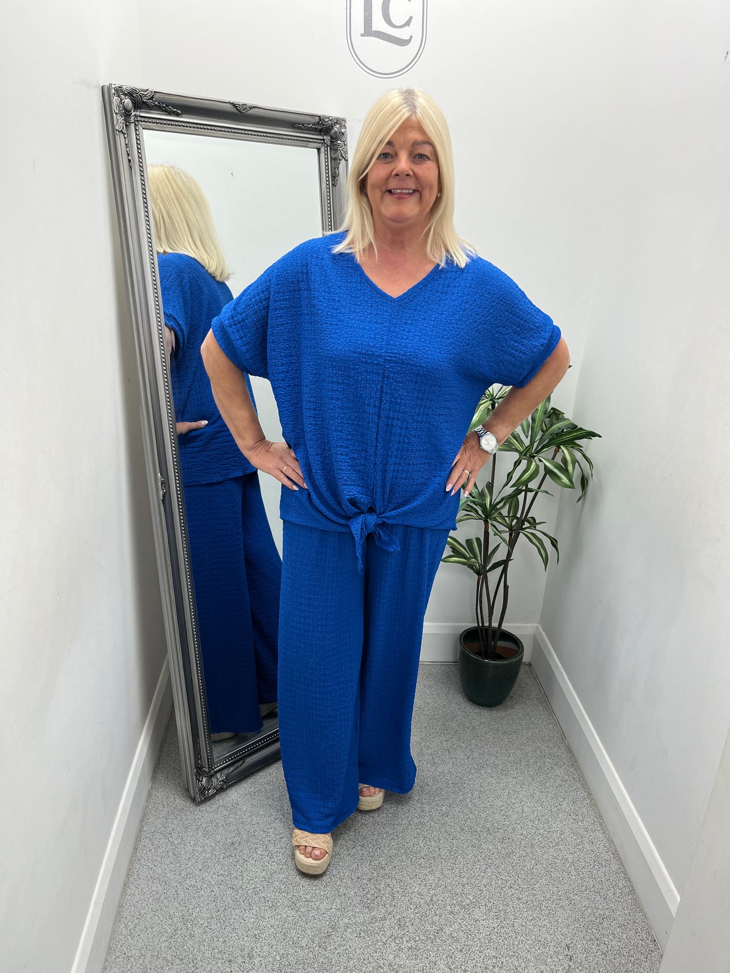 Alva Knot Front Top and Trousers Co Ord