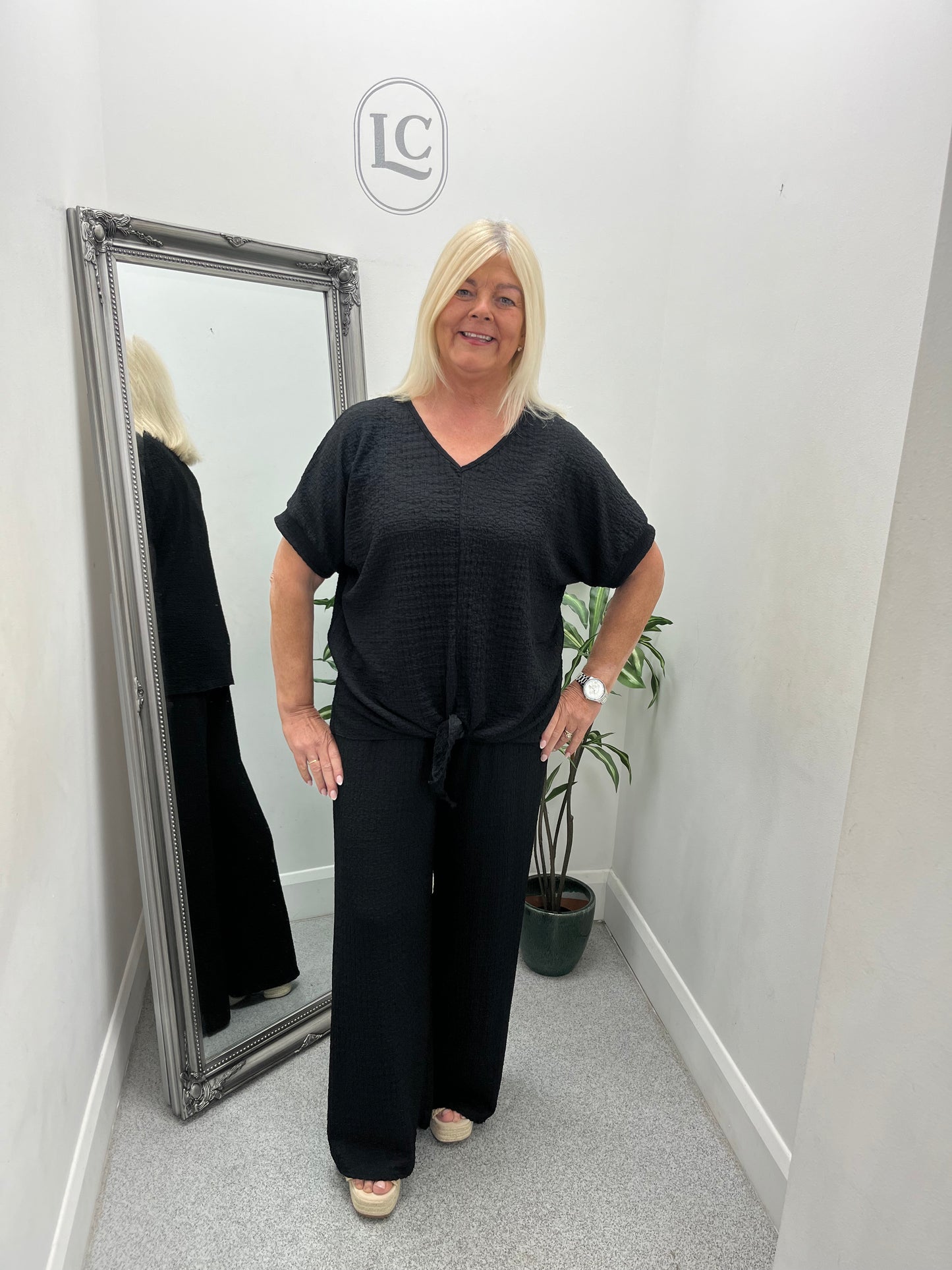 Alva Knot Front Top and Trousers Co Ord