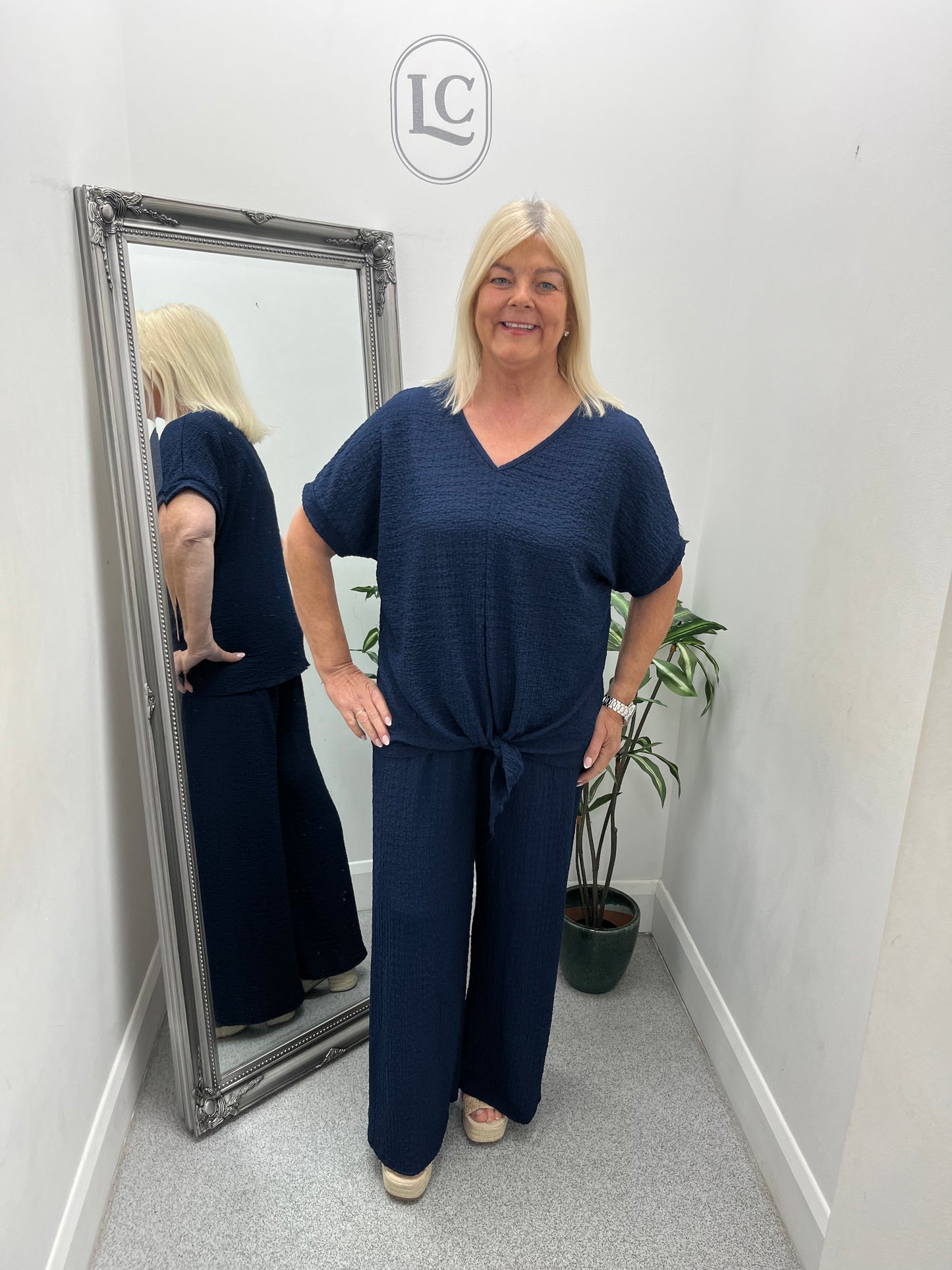 Alva Knot Front Top and Trousers Co Ord
