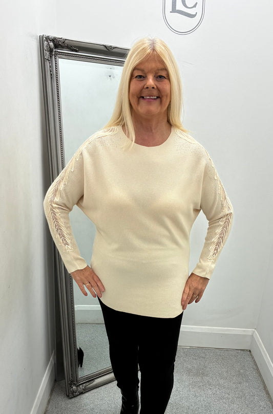 Remi Sequin Sleeve Jumper 8 colours