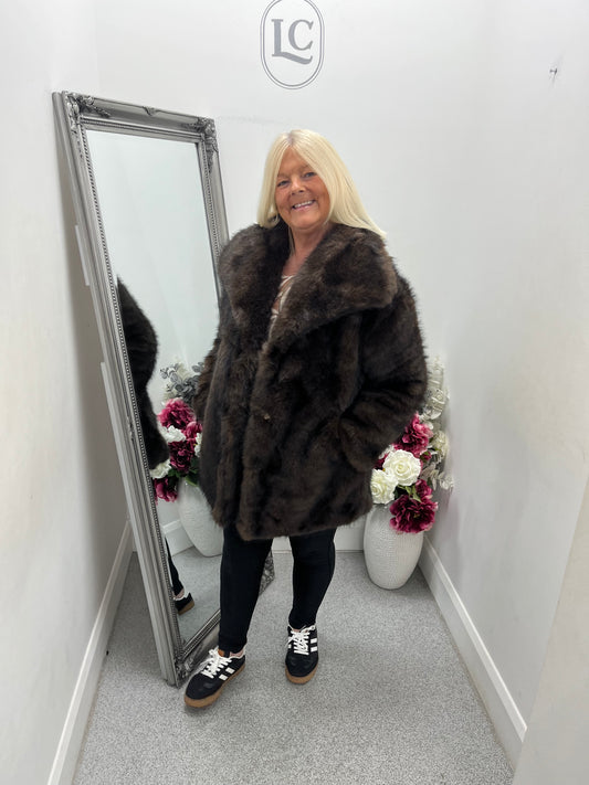 Madison Faux Fur Coat in 2 colours
