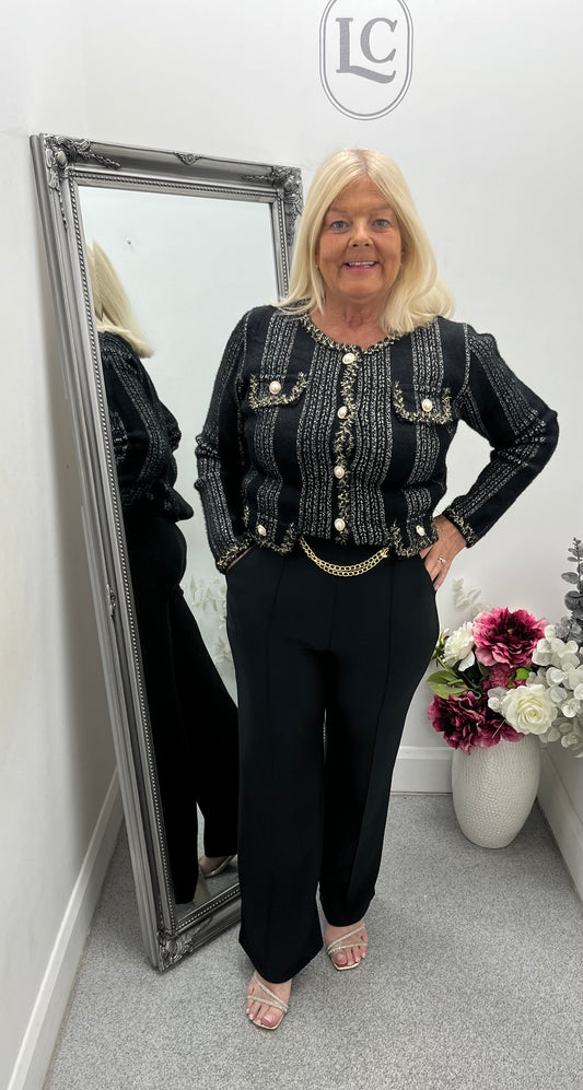Chain Front Trousers