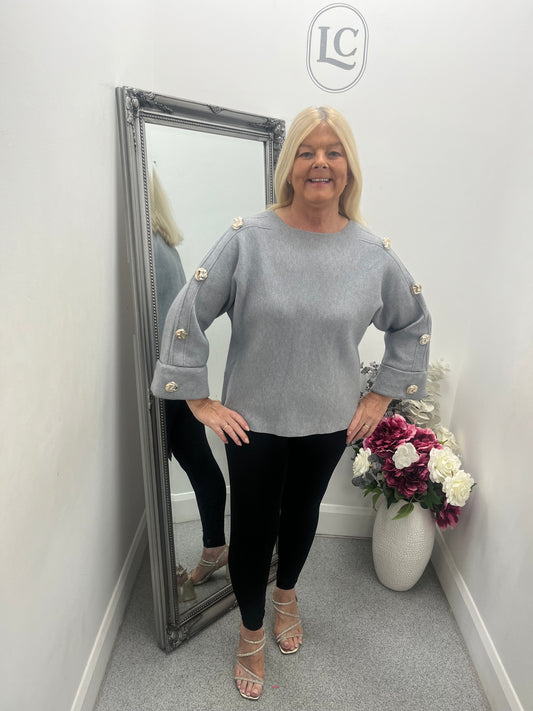 Gold Button Jumper in 6 colours