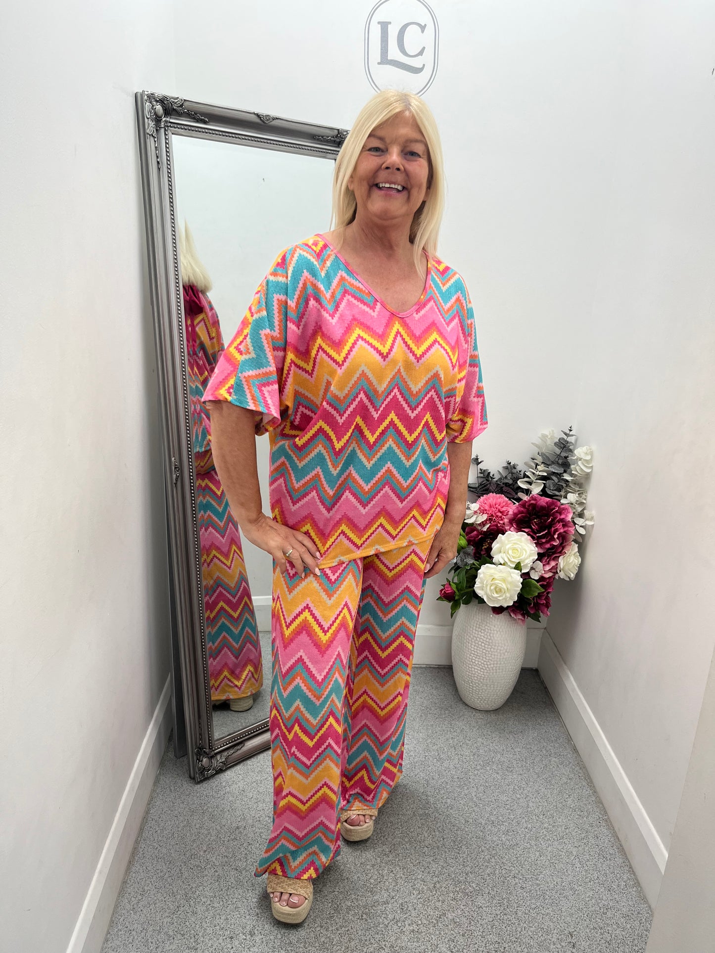 Zig Zag Top and Trouser Co Ord in 6 colours