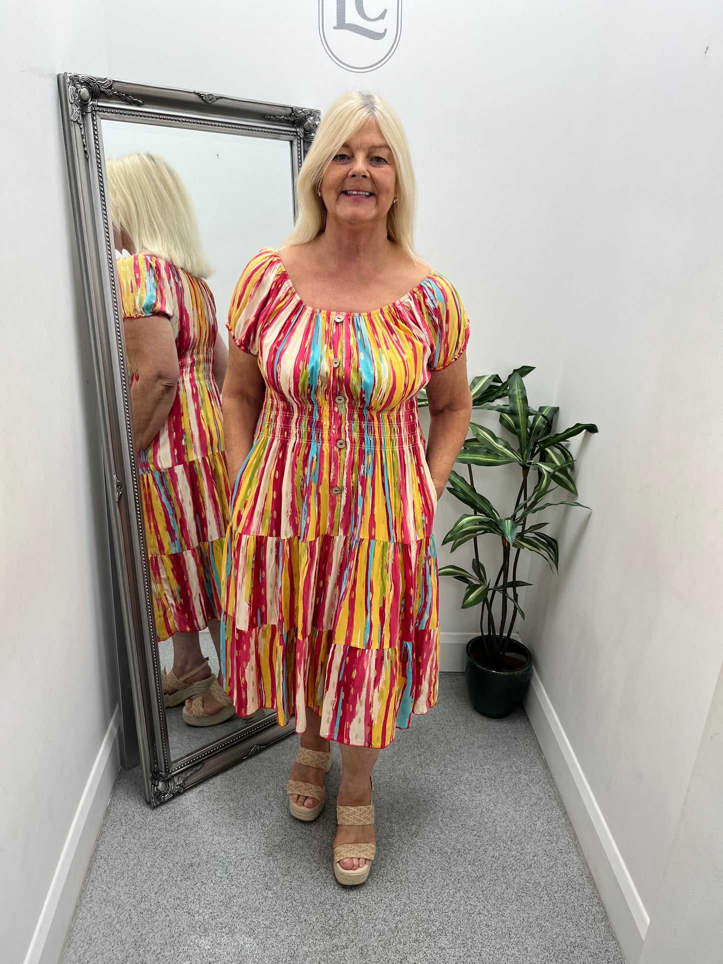 Sarah Bardot Dress in 3 colours